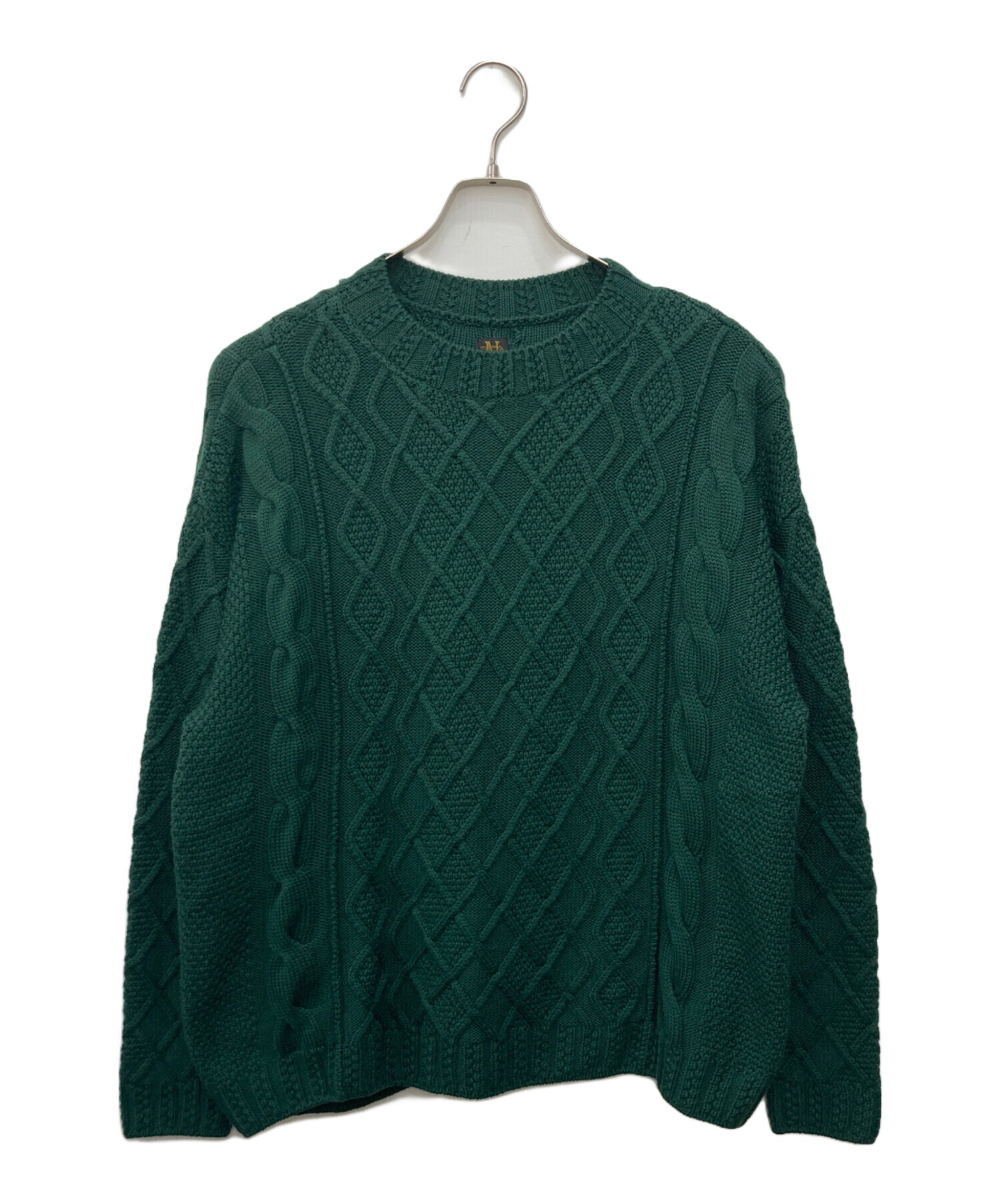 中古・古着通販】BATONER (バトナ―) SIGNATURE CABLE CREW NECK 