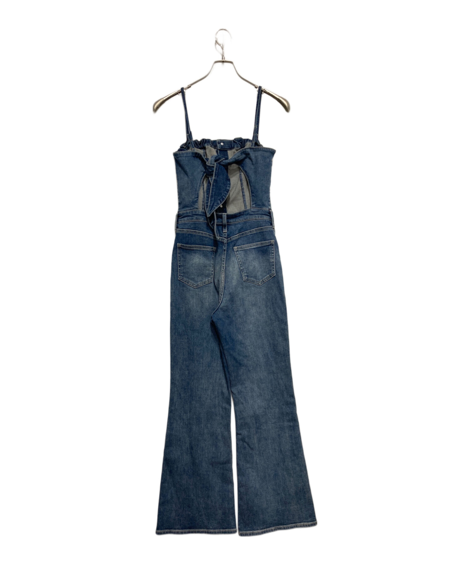 中古・古着通販】GYDA (ジェイダ) BACKリボンデニムロンパース