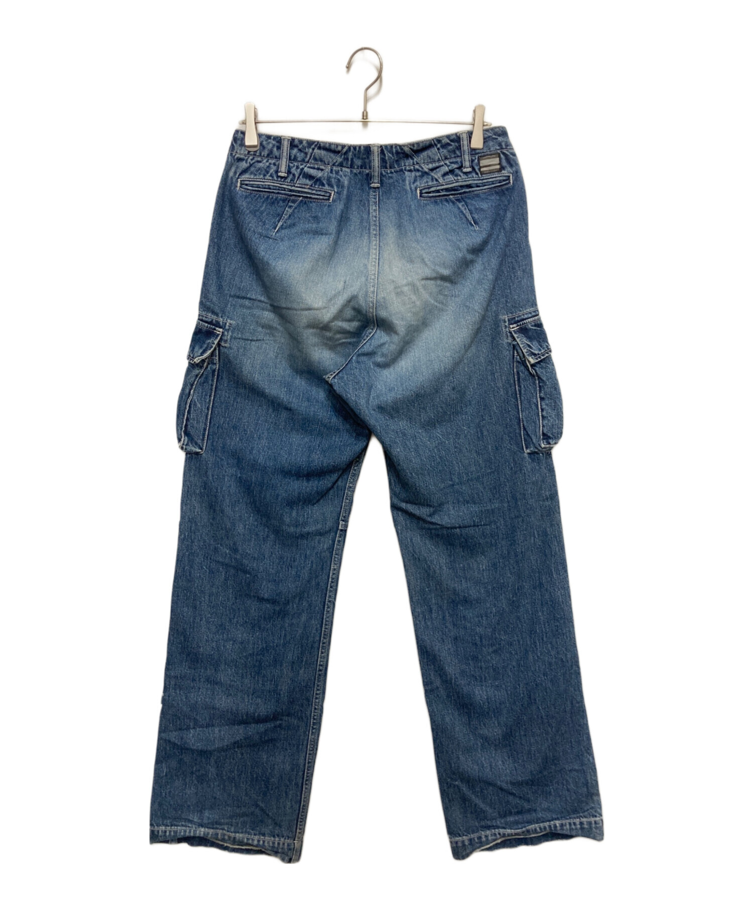 桃太郎ジーンズ　ダークブルー カーゴデニム　パンツ 中古・古着通販】MOMOTARO JEANS (桃太郎ジーンズ) デニムカーゴパンツ