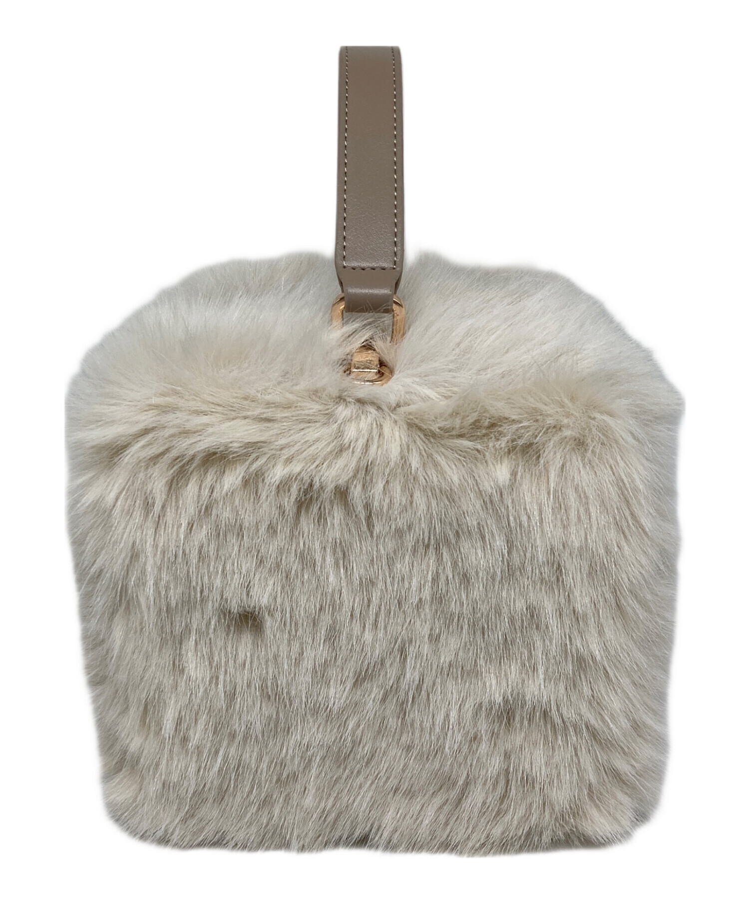 中古・古着通販】Bibiy. (ビビィ) B. FUR BOX BAG ベージュ 未使用品