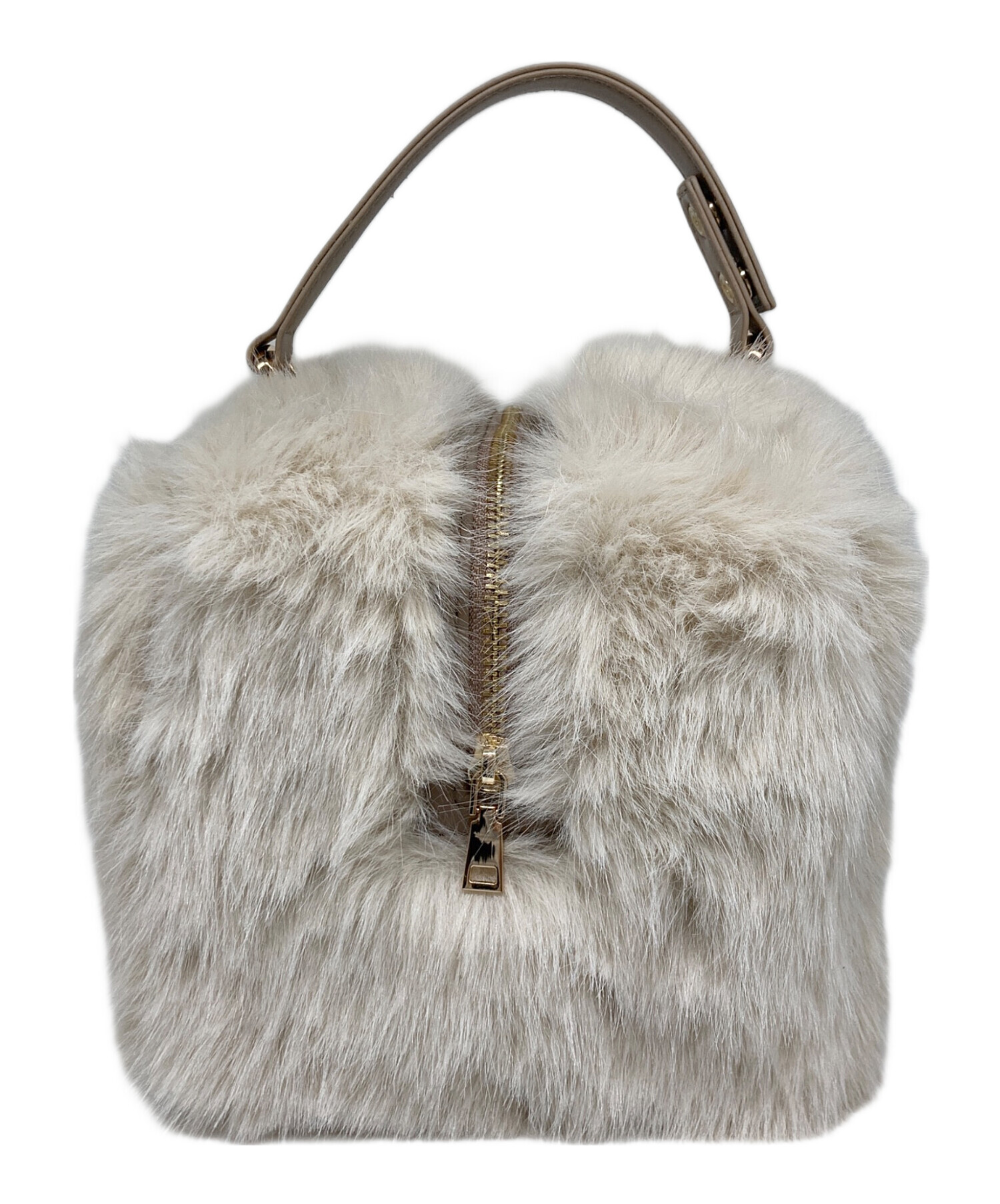 バッグ Bibiy. B. FUR BOX BAG 中古・古着通販】Bibiy. (ビビィ) B. FUR BOX BAG ベージュ 未使用品