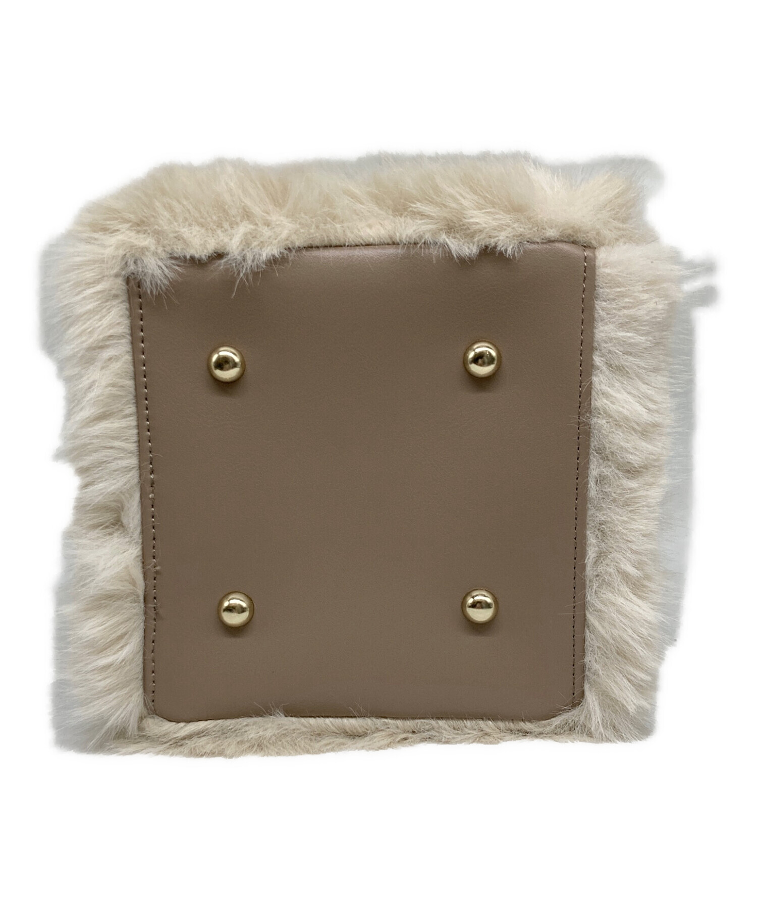 中古・古着通販】Bibiy. (ビビィ) B. FUR BOX BAG ベージュ 未使用品
