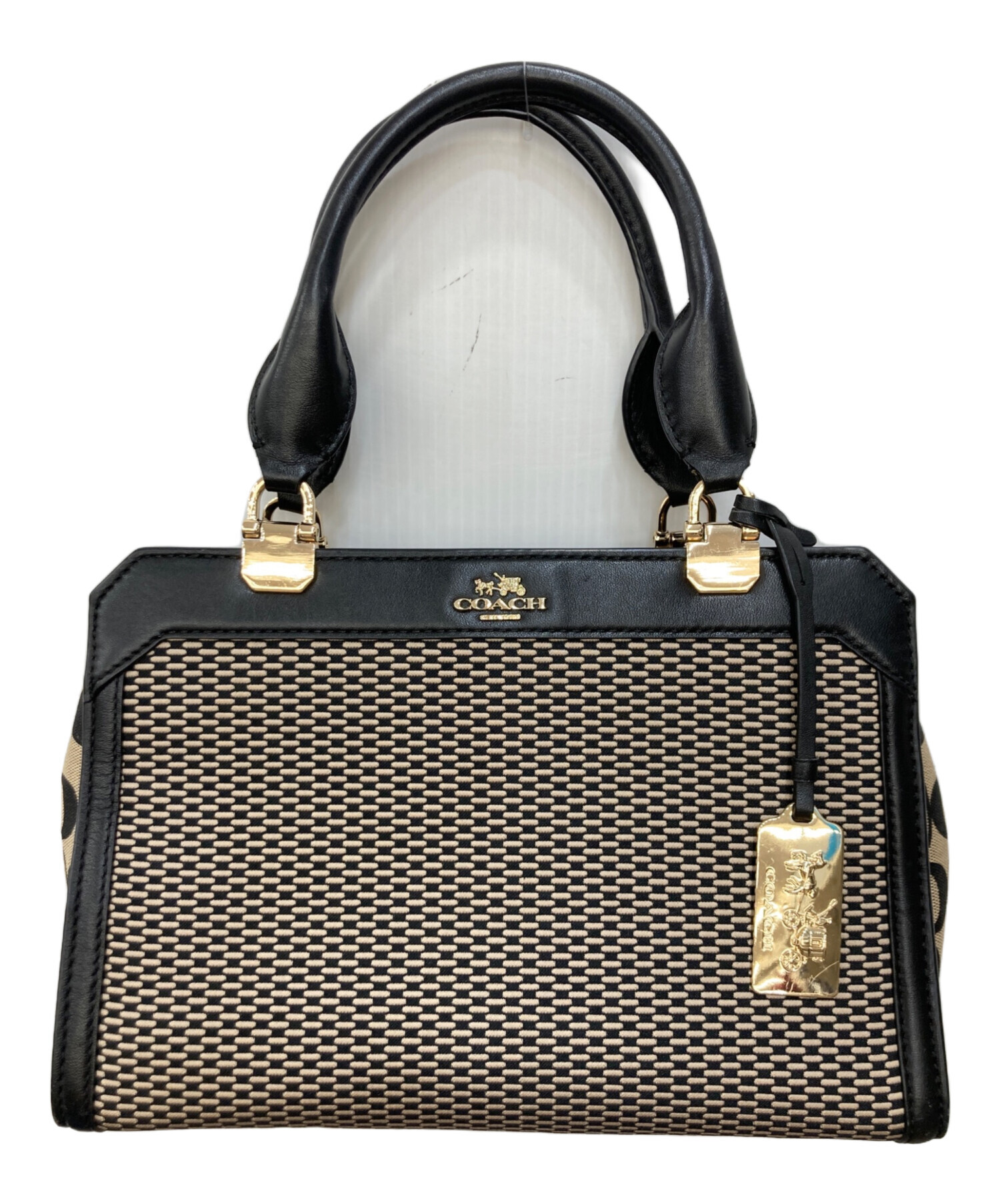 COACH コーチ トートバッグ used品 中古・古着通販】COACH (コーチ) スタッズトートバッグ ネイビー