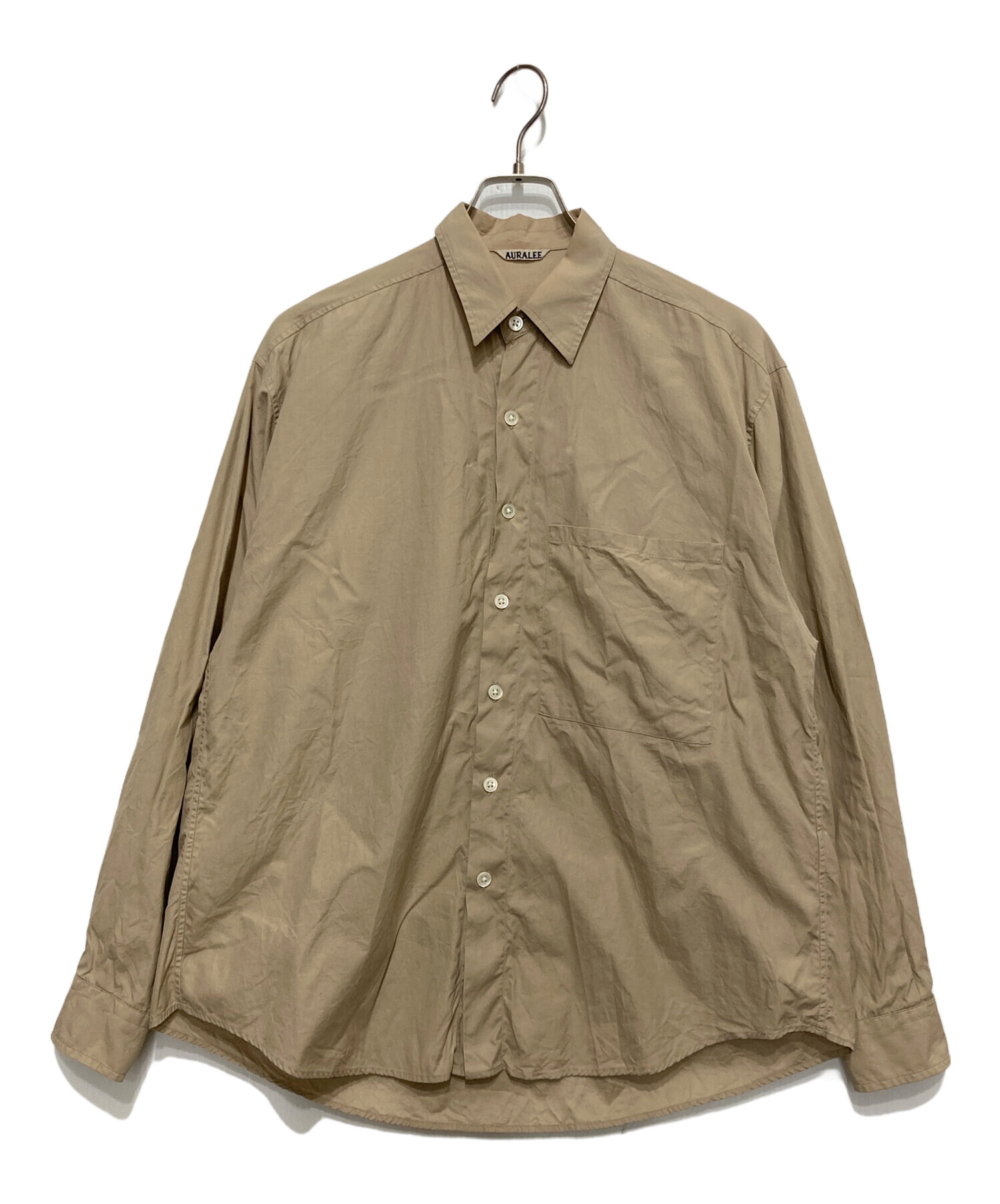 EBONY エボニー カジュアルシャツ F ベージュ 【古着】【中古】 古着 80～90年代 エディーバウアー Eddie Bauer 黒タグ ストライプ柄