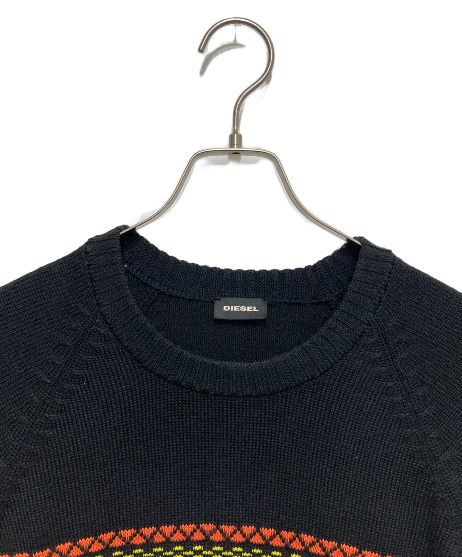 中古・古着通販】DIESEL (ディーゼル) ロゴニット ブラック サイズ:L