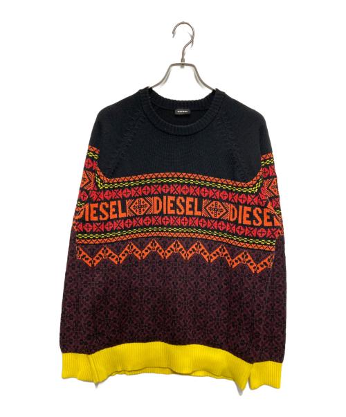 中古・古着通販】DIESEL (ディーゼル) ロゴニット ブラック サイズ:L
