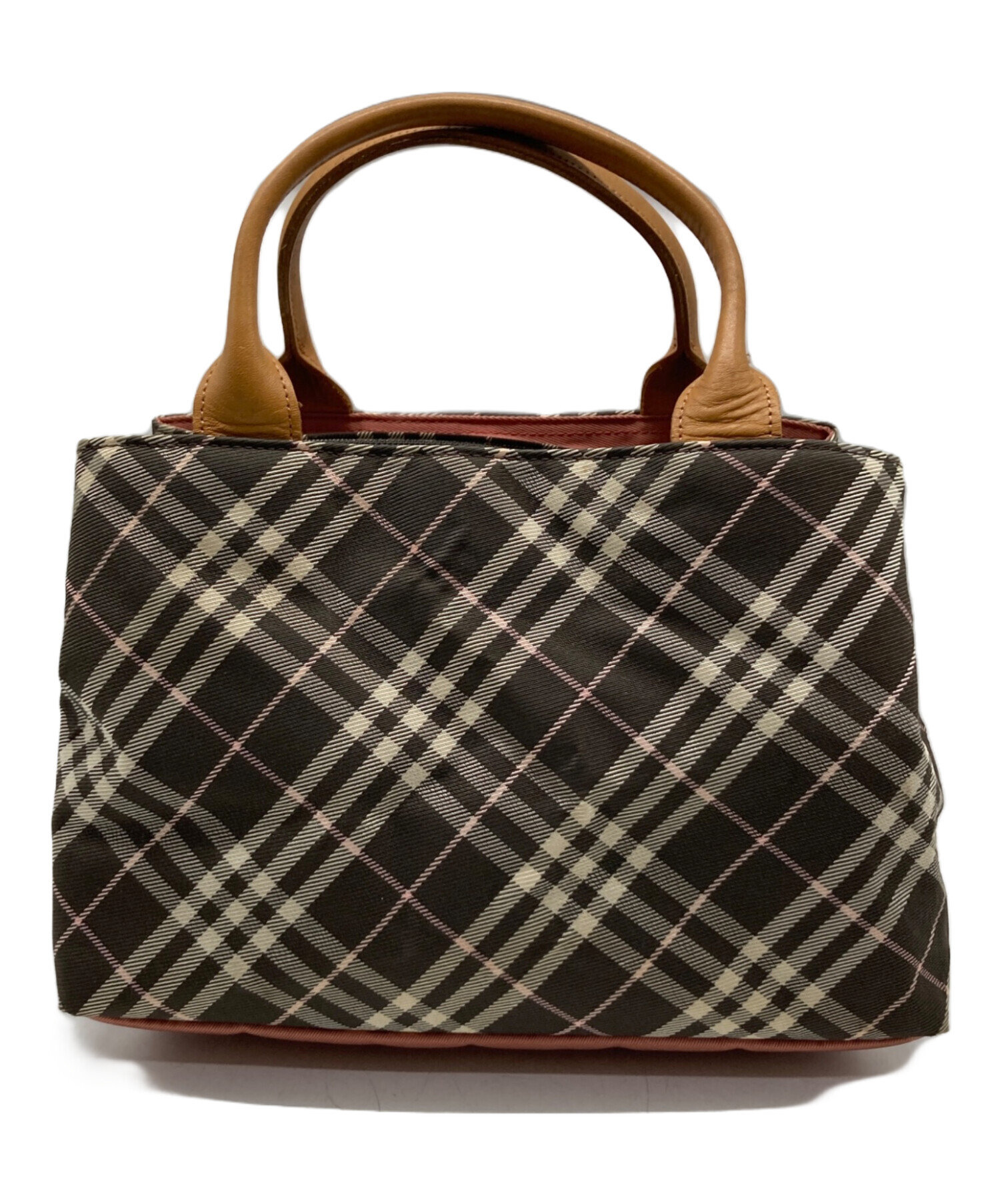 【希少】 バーバリー ブルーレーベル ハンドバッグ レザー ダークブラウン 中古・古着通販】BURBERRY BLUE LABEL (バーバリー ブルー レーベル