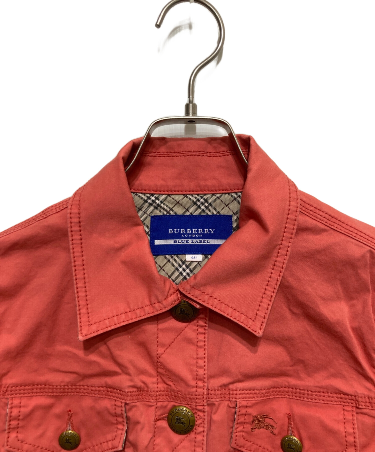 y2k✨️ BURBERRY BLUE LABEL チェック トラックジャケット 中古・古着通販】BURBERRY BLUE LABEL (バーバリーロンドンブルー
