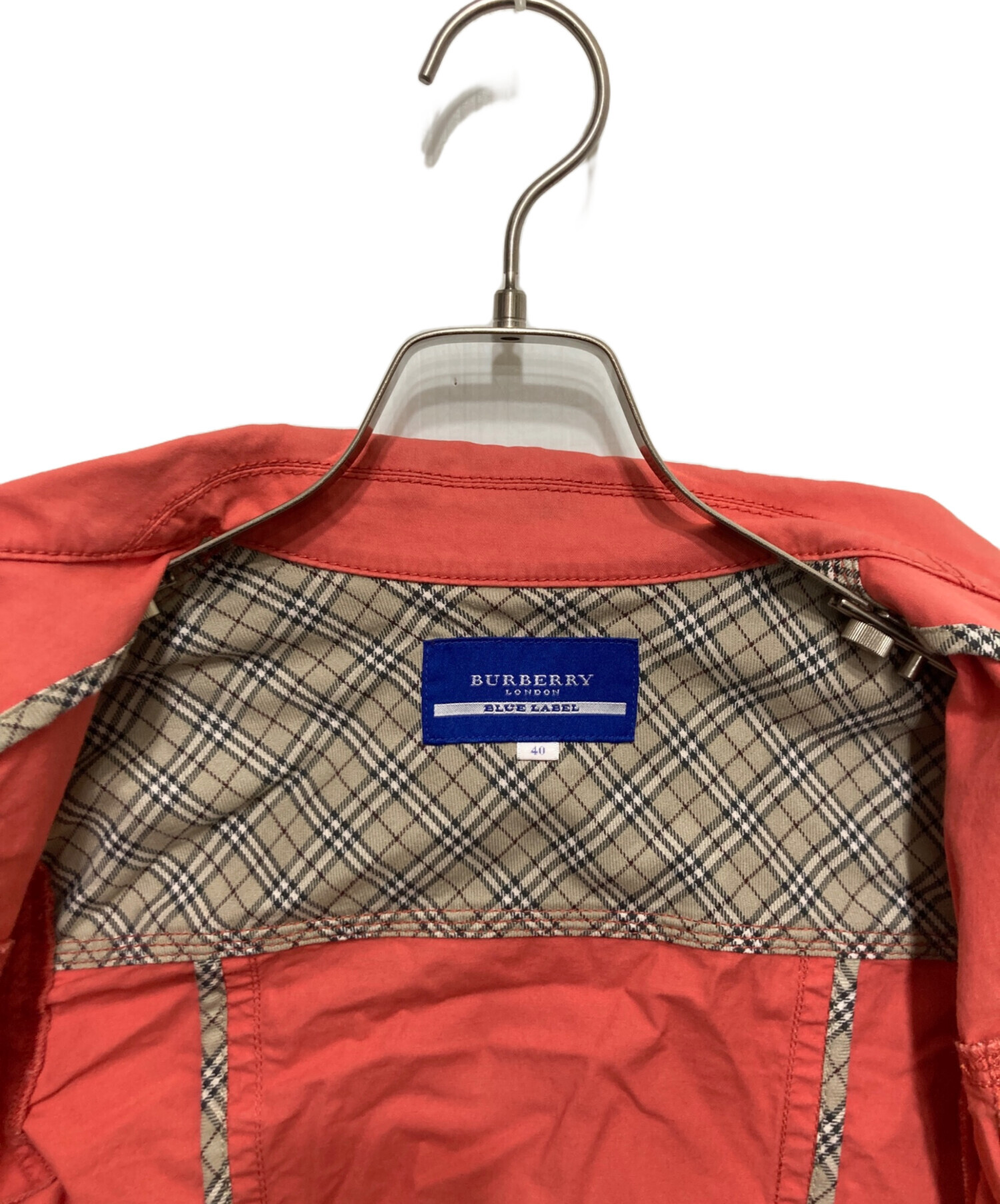 y2k✨️ BURBERRY BLUE LABEL チェック トラックジャケット 中古・古着通販】BURBERRY BLUE LABEL (バーバリー ブルー レーベル