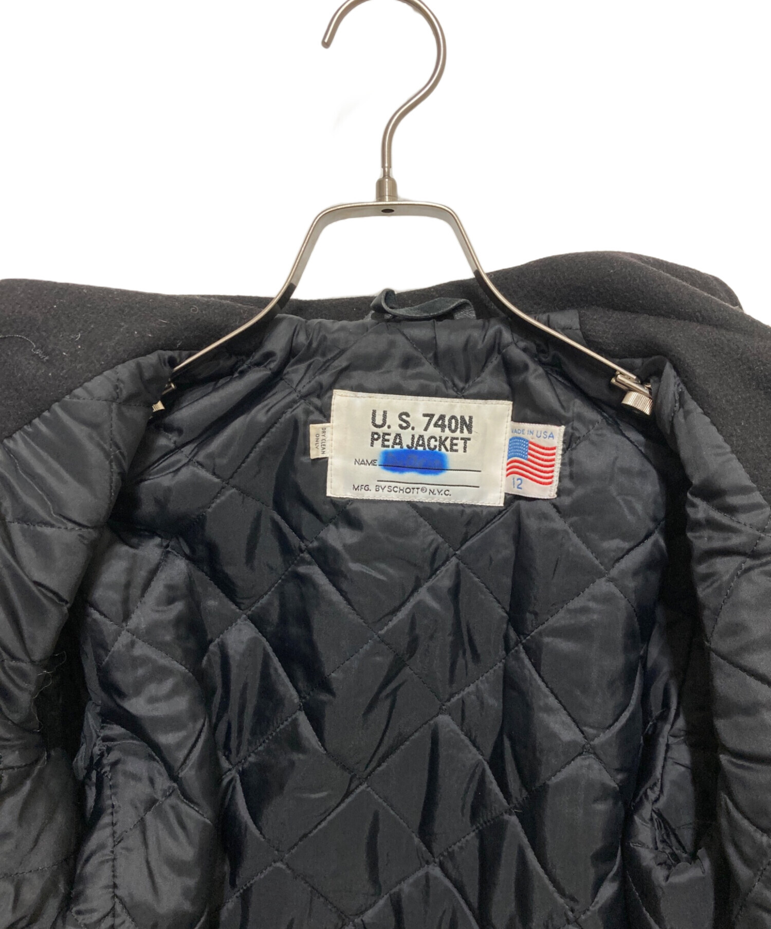 中古・古着通販】Schott (ショット) U.S.740N PEA JACKET ブラック