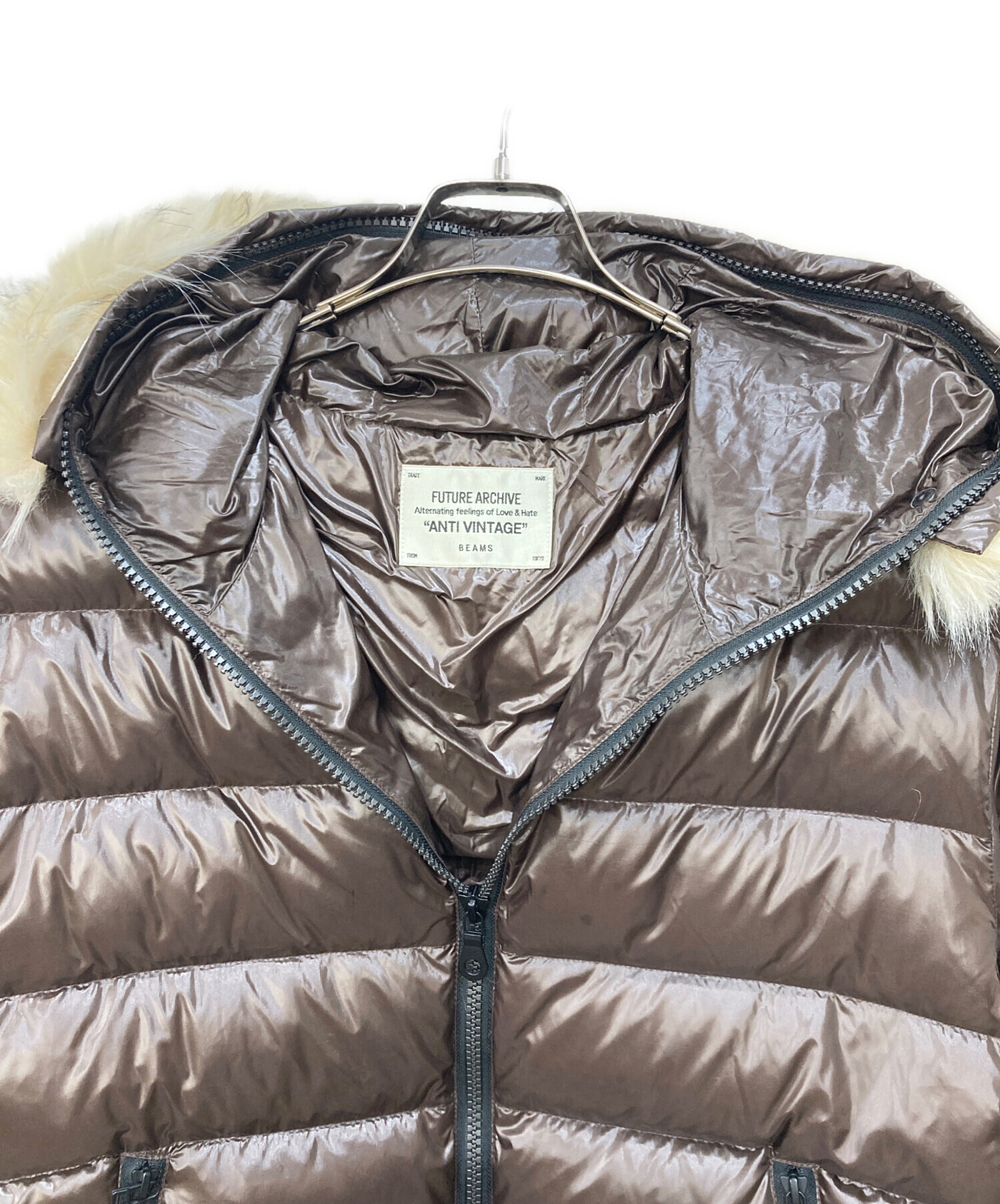 中古・古着通販】BEAMS (ビームス) SHINY DOWN HOODIE ブラウン サイズ 