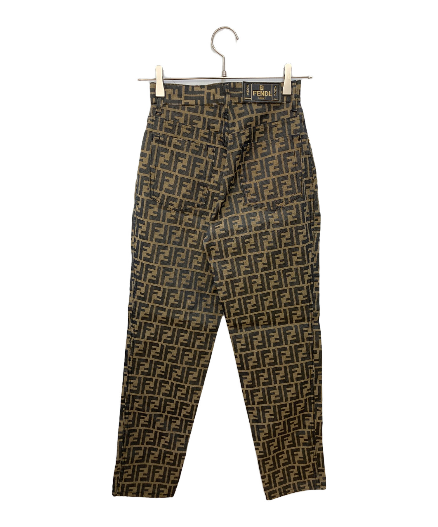 中古・古着通販】FENDI (フェンディ) ズッカ柄パンツ ブラウン サイズ
