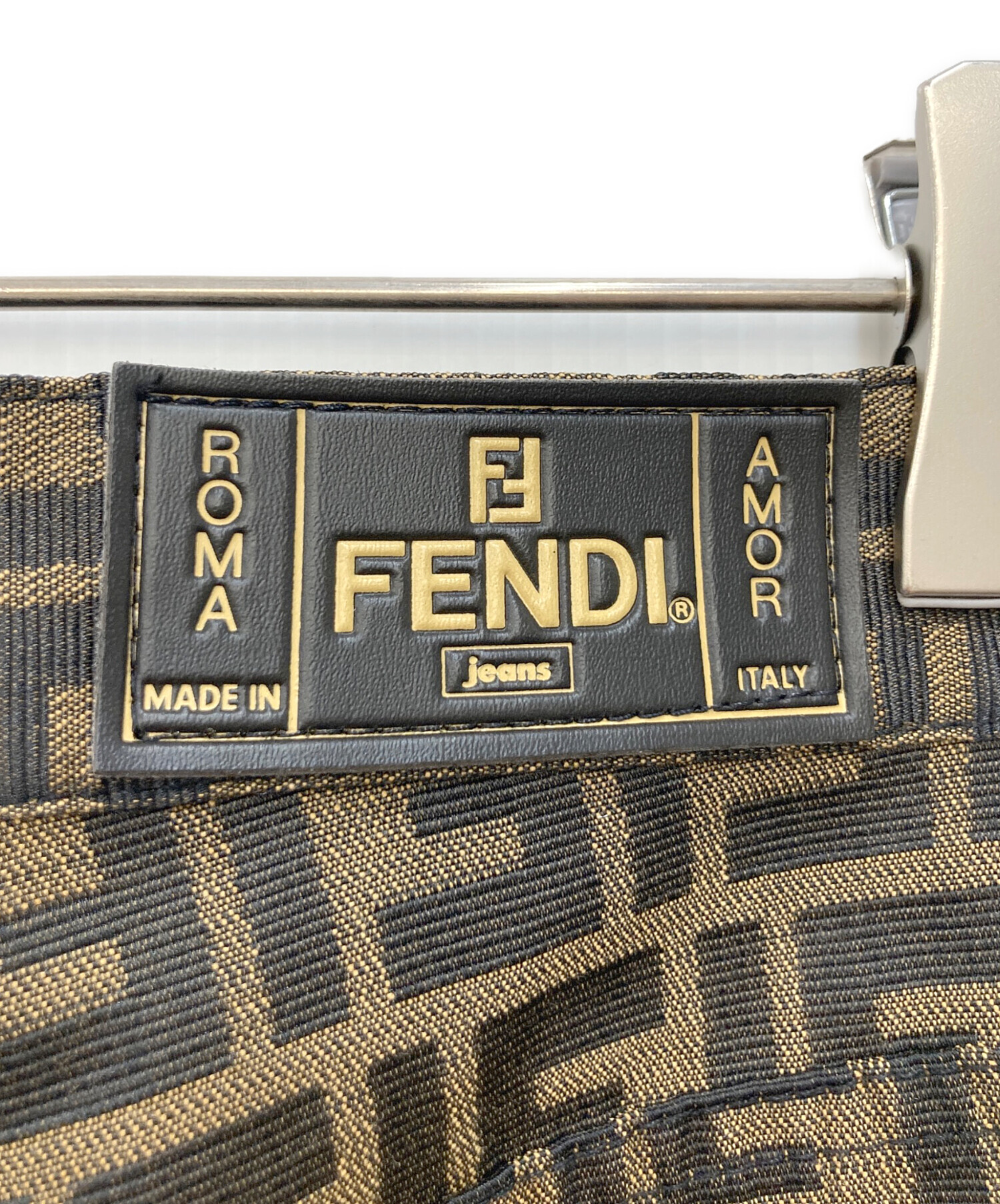 中古・古着通販】FENDI (フェンディ) ズッカ柄パンツ ブラウン サイズ