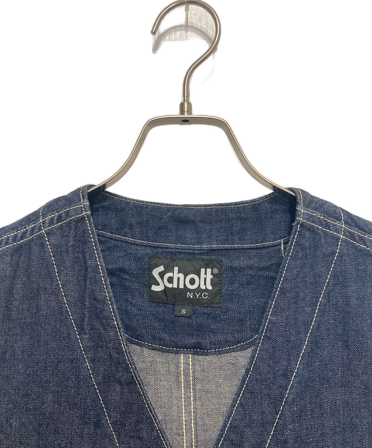 中古・古着通販】Schott (ショット) OLD DENIM WORK VEST インディゴ 