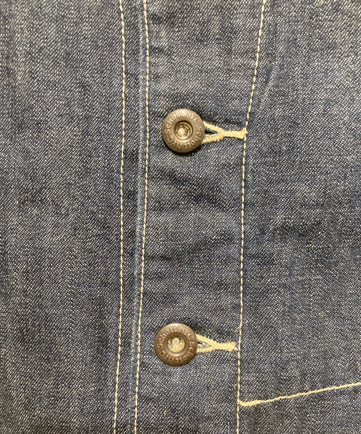 中古・古着通販】Schott (ショット) OLD DENIM WORK VEST インディゴ 