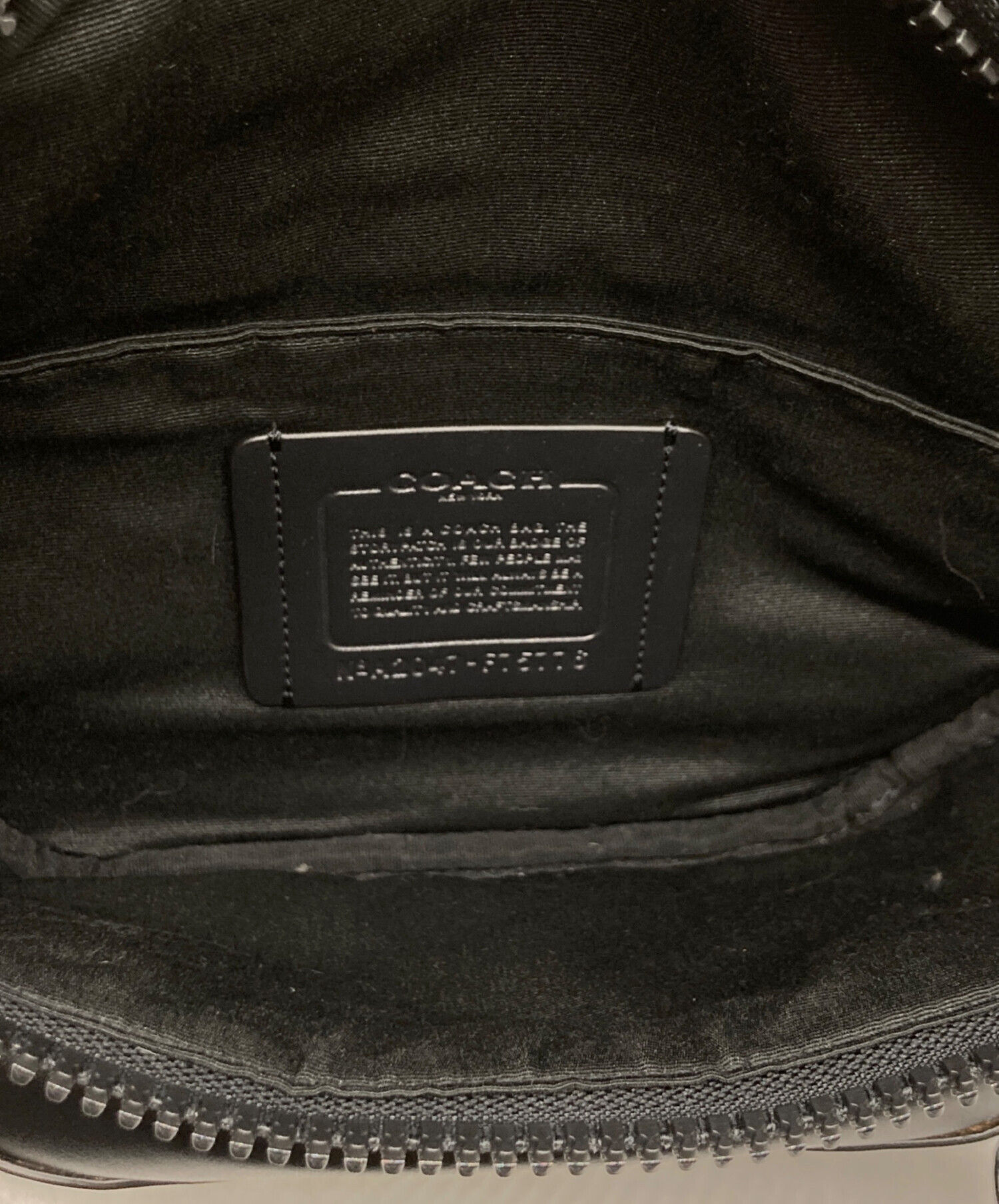 中古・古着通販】COACH (コーチ) レザーウエストバッグ ブラック