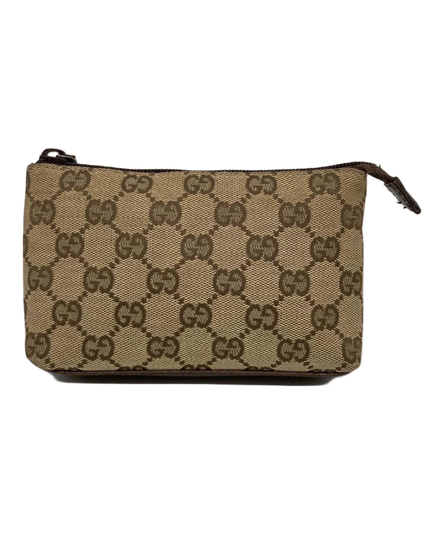 中古・古着通販】GUCCI (グッチ) GG柄アクサセリーポーチ ベージュ 