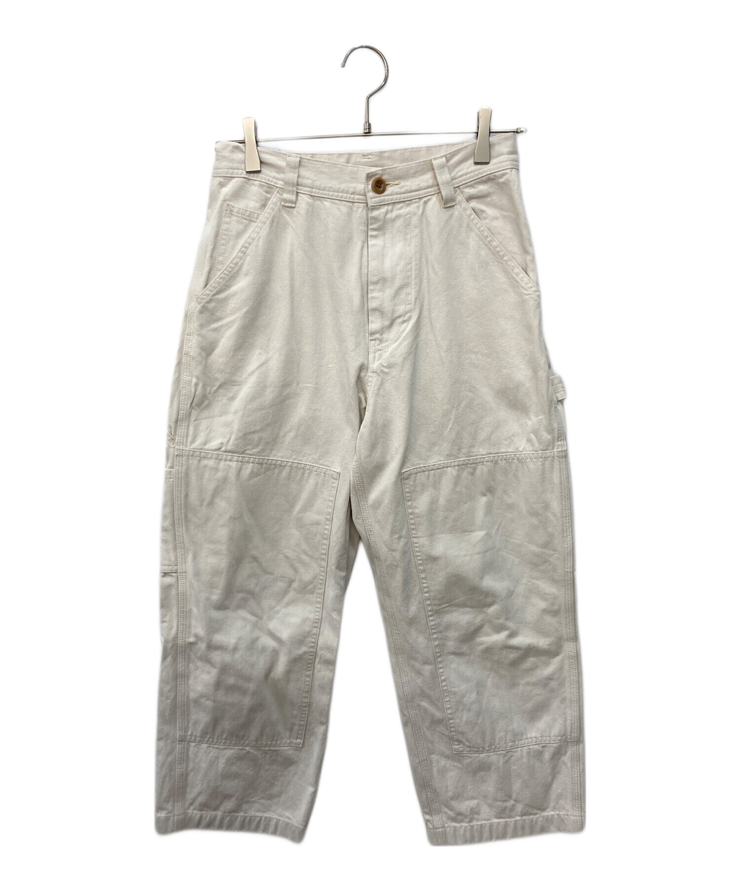 MHL. ホワイトデニムペインターパンツ Mサイズ 中古・古着通販】MHL (エムエイチエル) ダブルニーペインターパンツ