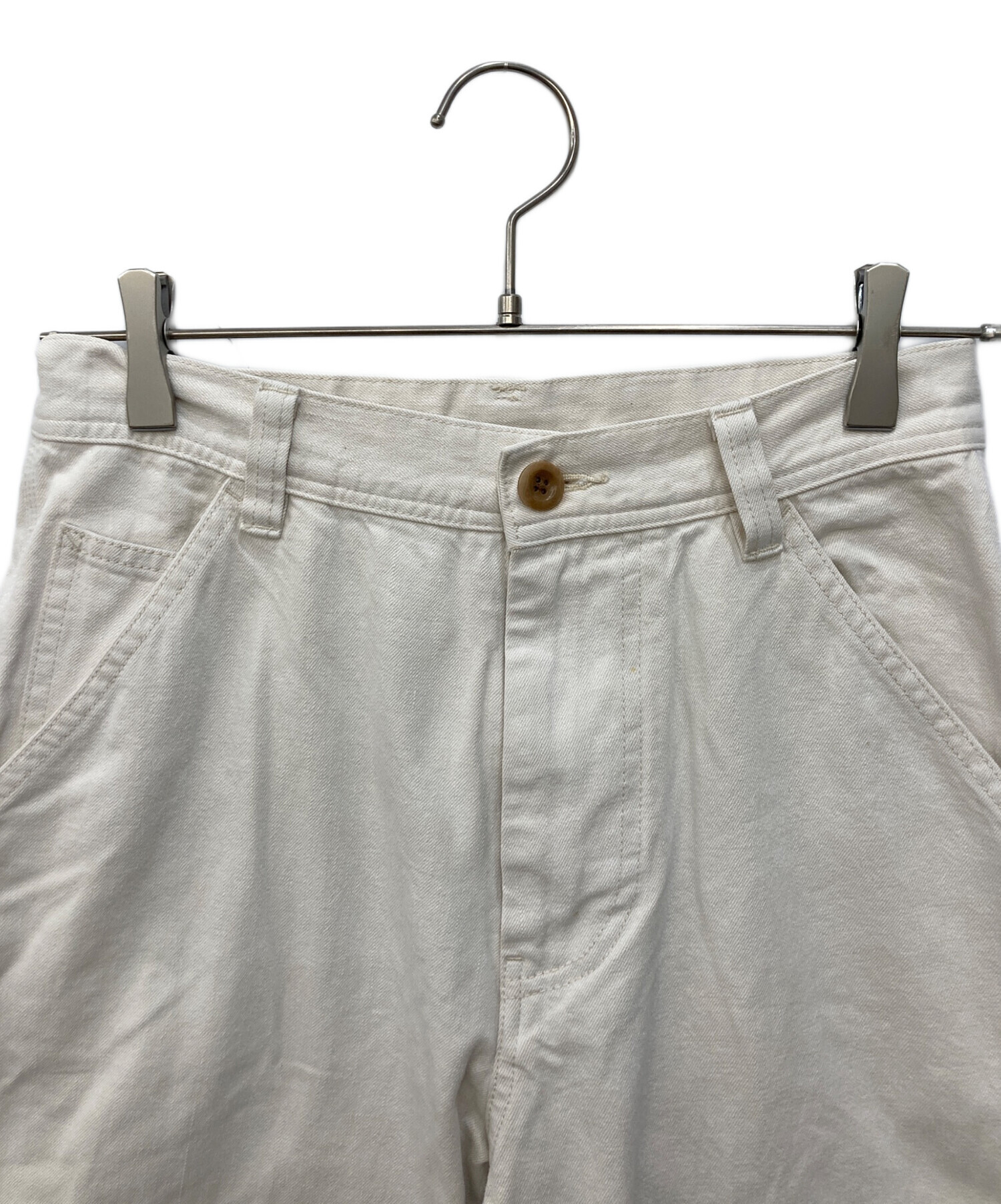 MHL. ホワイトデニムペインターパンツ Mサイズ 中古・古着通販】MHL (エムエイチエル) ダブルニーペインターパンツ
