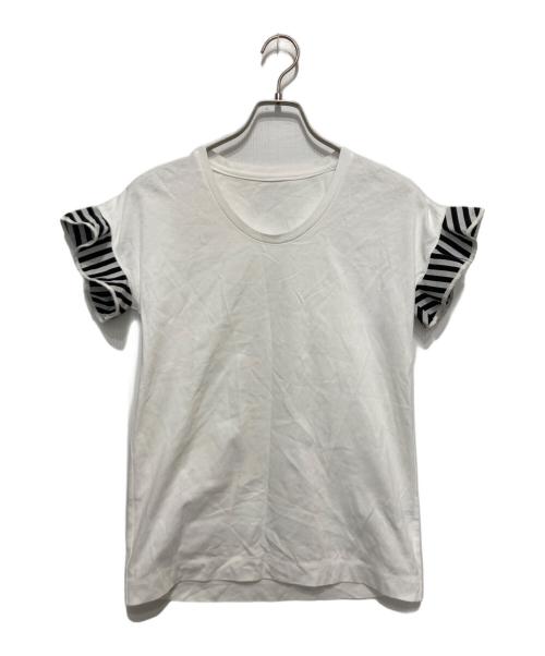 美品 BORDERS at BALCONY ボーダーズアットバルコニー チャリTEE チャリティー Tシャツ ショートスリーブ カットソー M ホワイト レディース 古着 中古 USED BORDERS at BALCONY - 美品 BORDERS at BALCONY ボーダーズアット