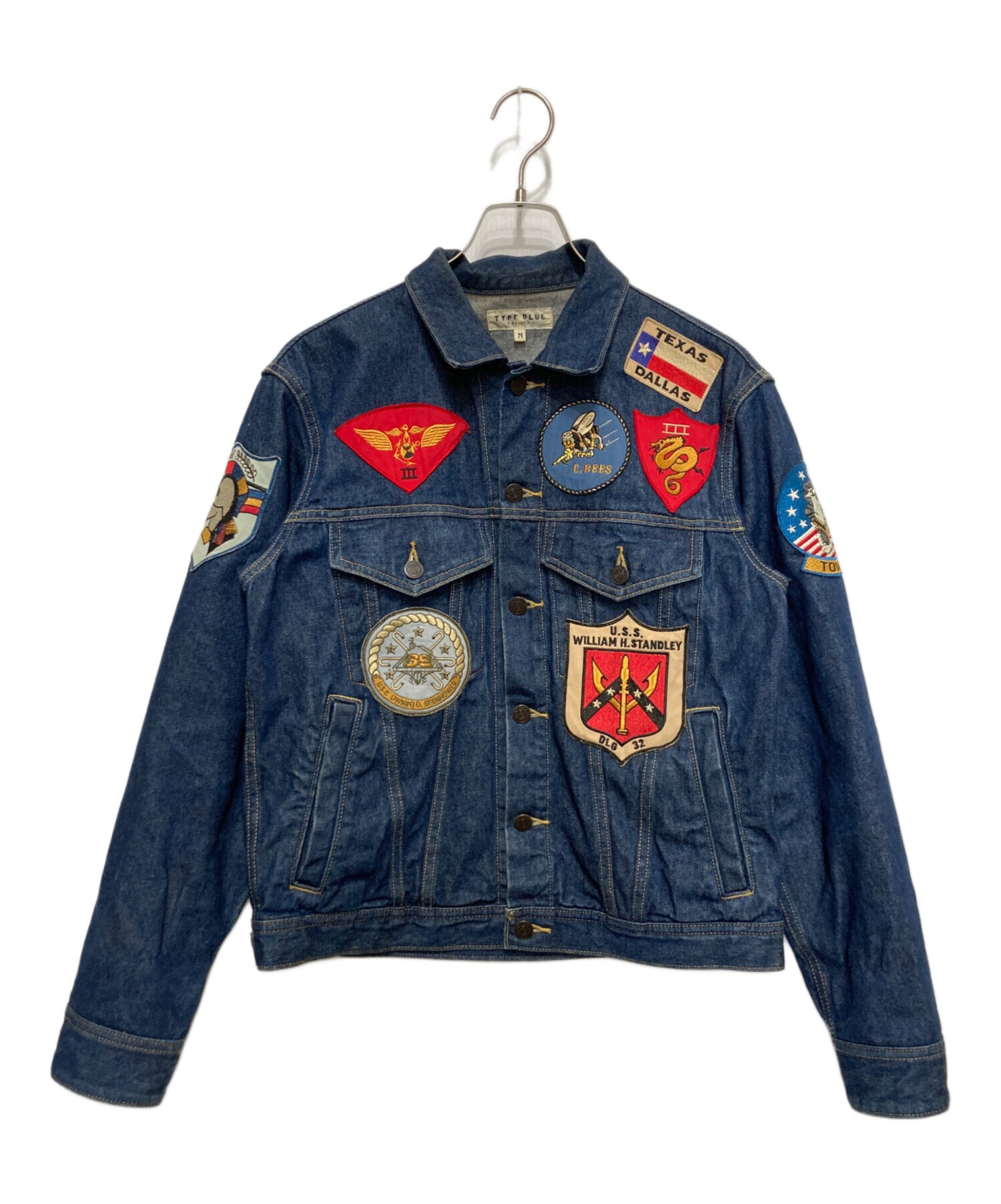 美品 AVIREX TOP GUN DENIM JACKET Mサイズ 中古・古着通販】AVIREX (アヴィレックス) TOP GUN DENIM JACKET