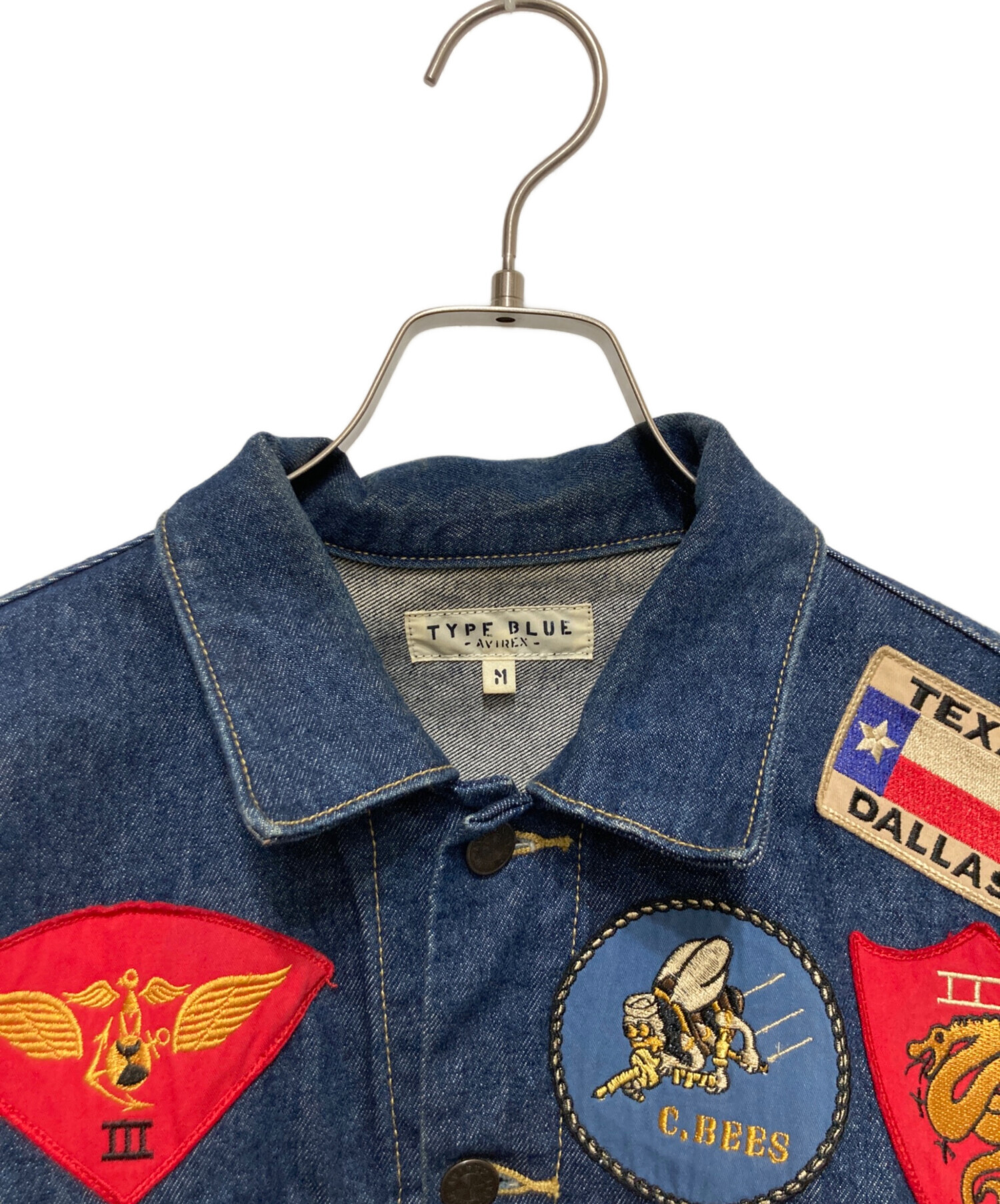 美品 AVIREX TOP GUN DENIM JACKET Mサイズ 中古・古着通販】AVIREX (アヴィレックス) TOP GUN DENIM JACKET