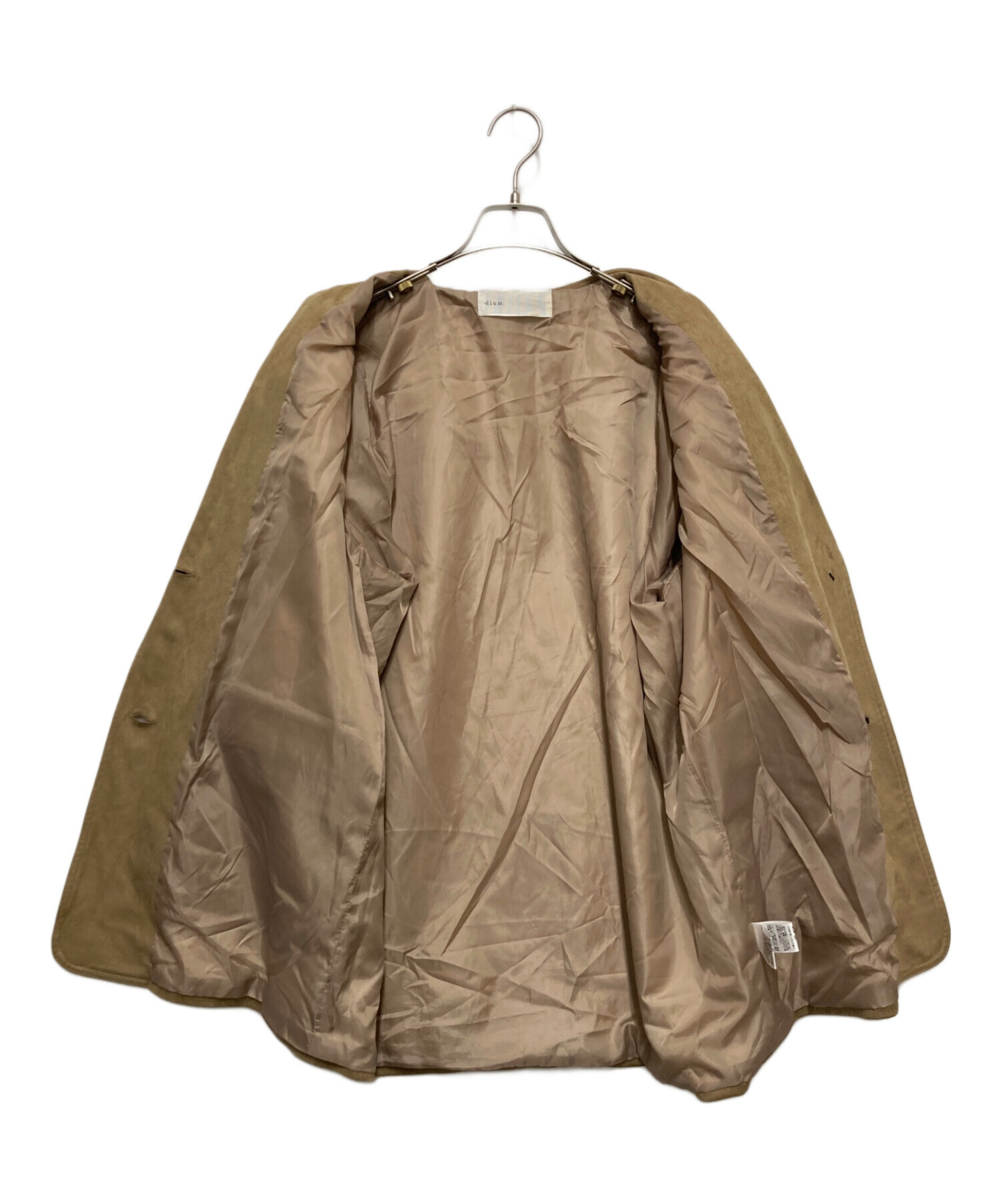 中古・古着通販】dium (-) Fake Suede Jacket ベージュ サイズ:FREE