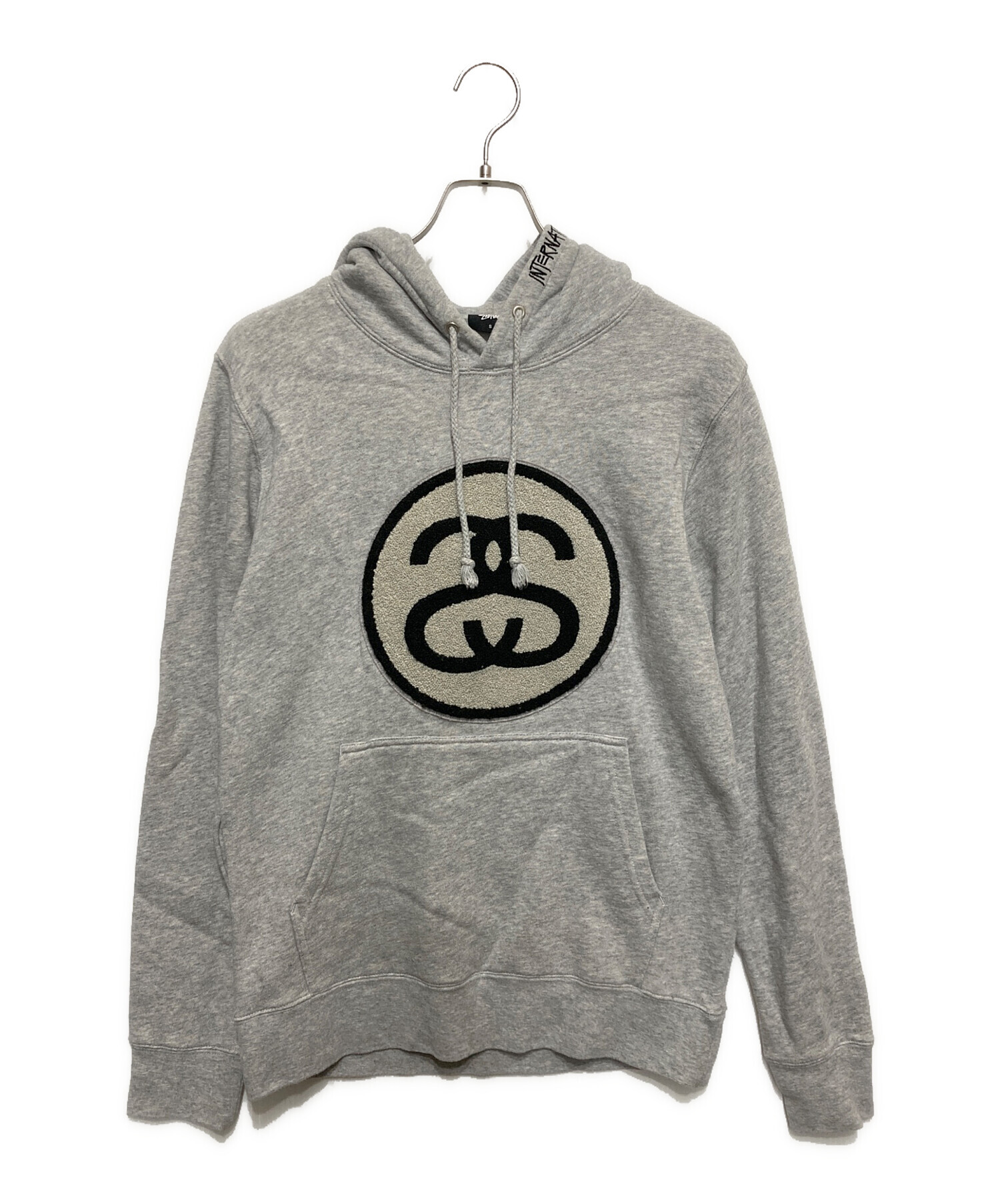 中古・古着通販】stussy (ステューシー) ワッペンロゴパーカー グレー