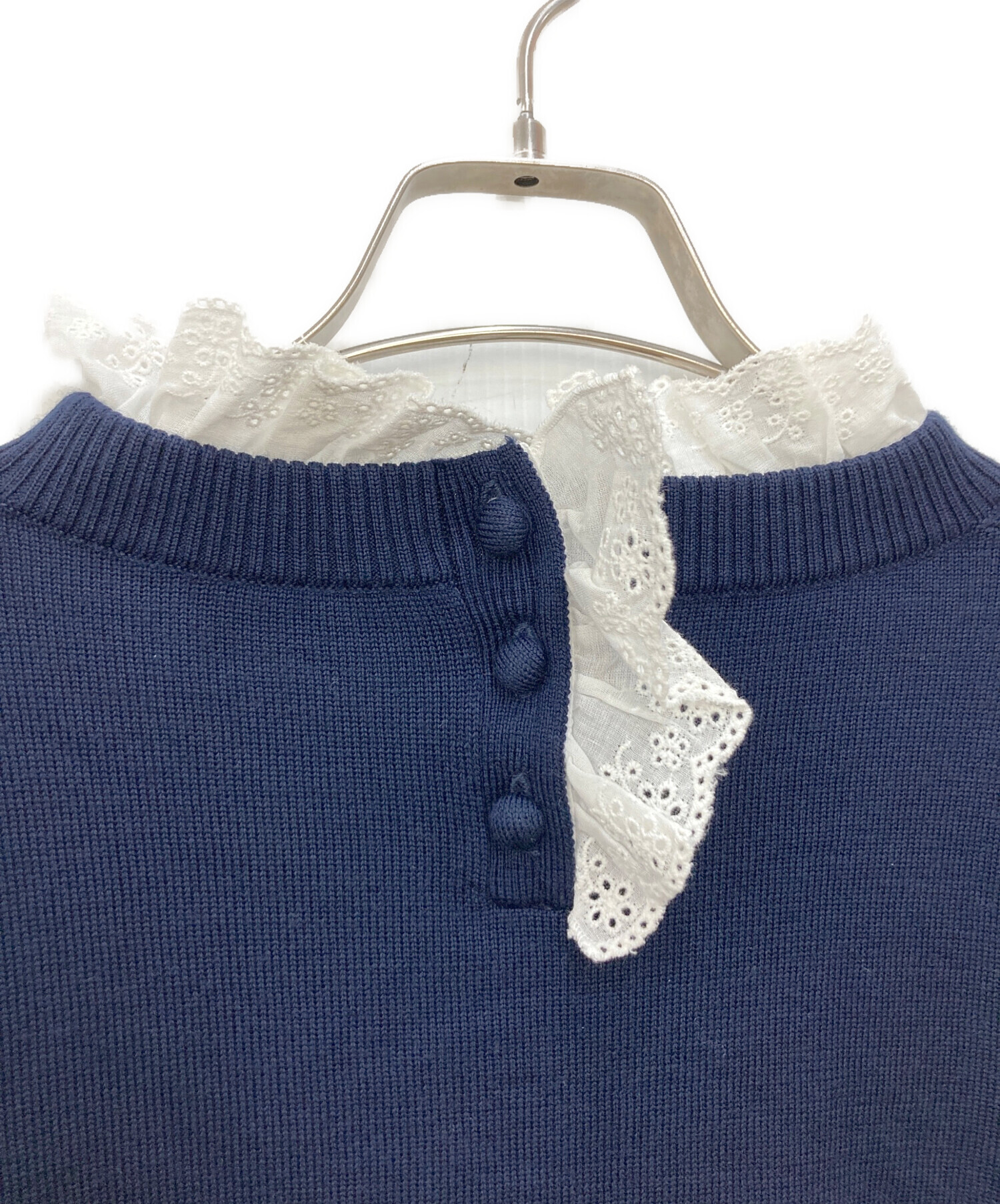 中古・古着通販】Gypsohila (ジプソフィア) Orchid Knit ネイビー
