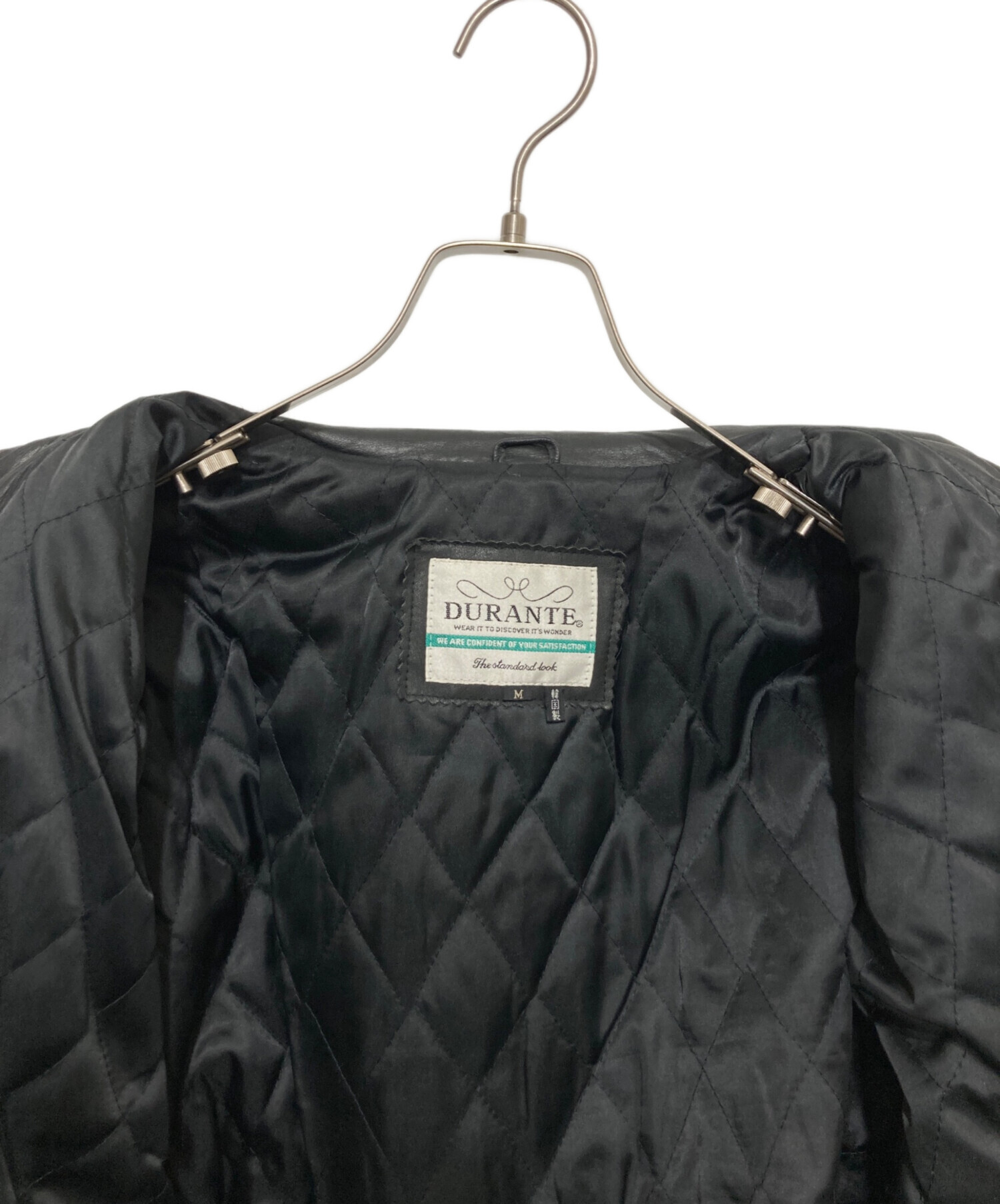 中古・古着通販】durante (デュランテ) レザージャケット ブラック