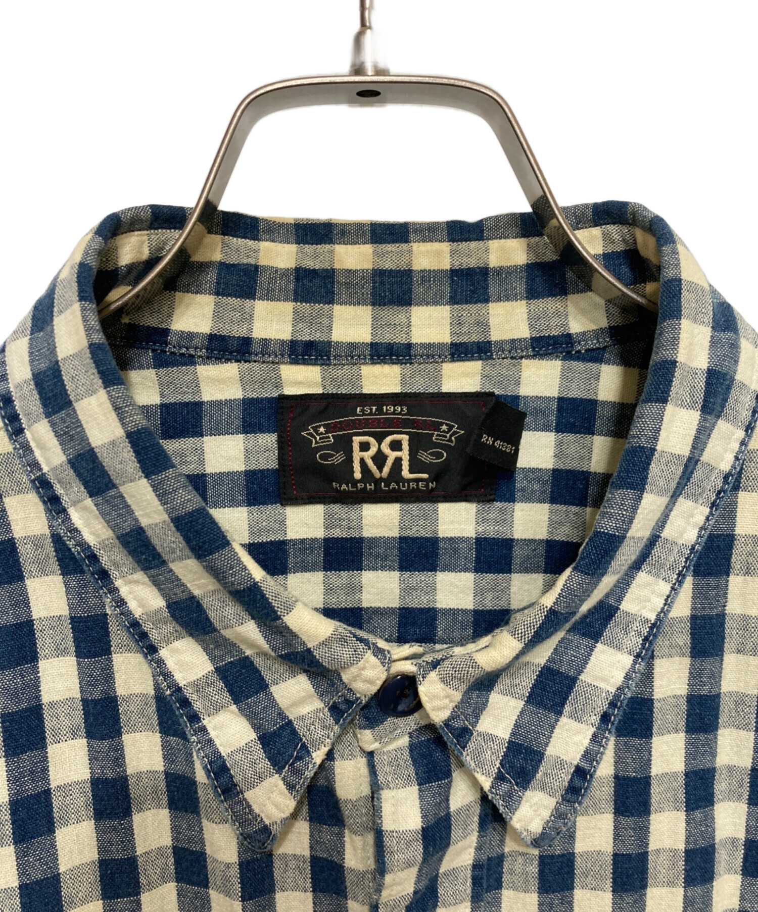 中古・古着通販】RRL (ダブルアールエル) ギンガムチェックシャツ