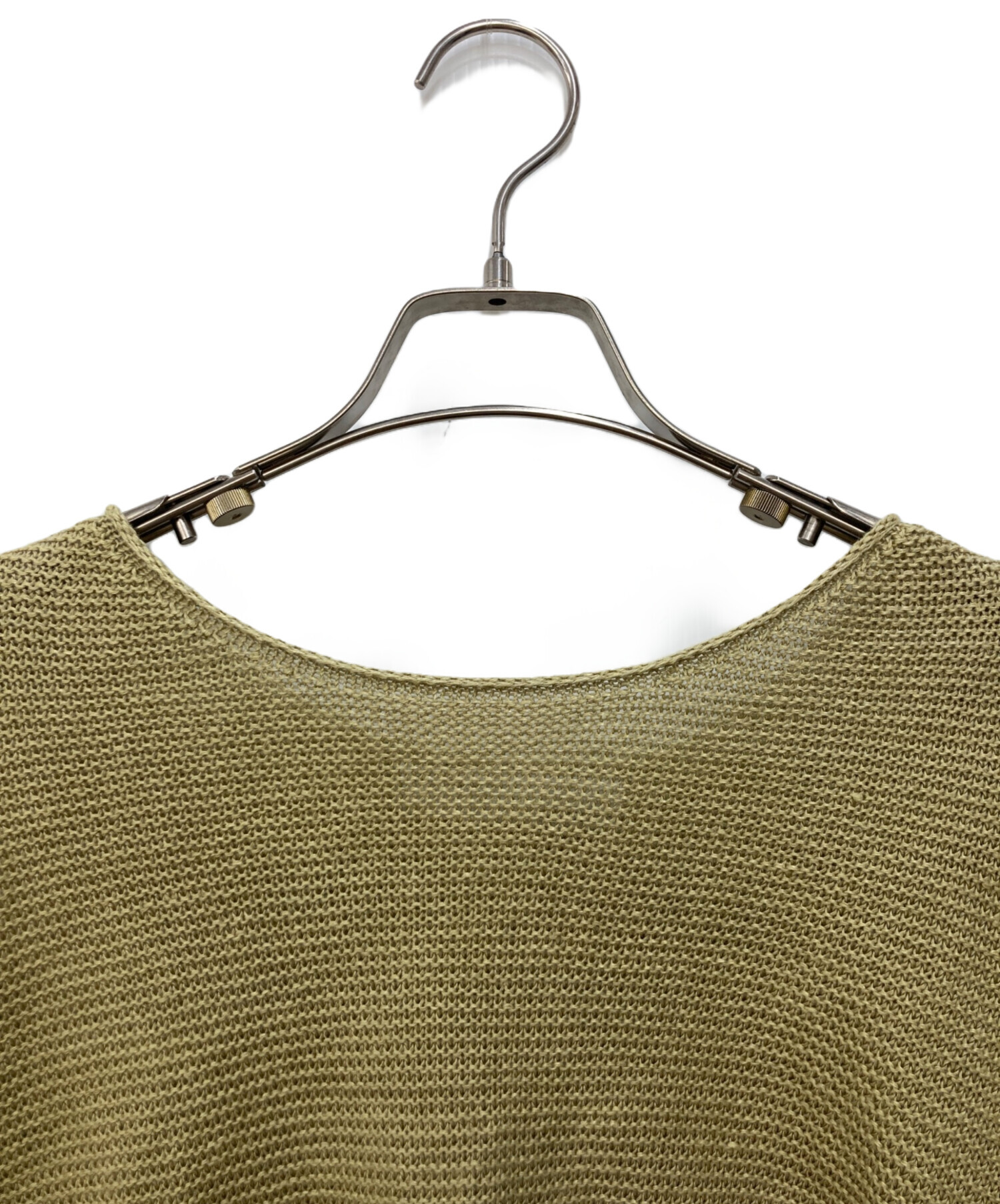 L'Appartement ボートネックアゼKNIT ベージュ 中古・古着通販】L'Appartement (アパルトモン) Linen Boat neck Knit