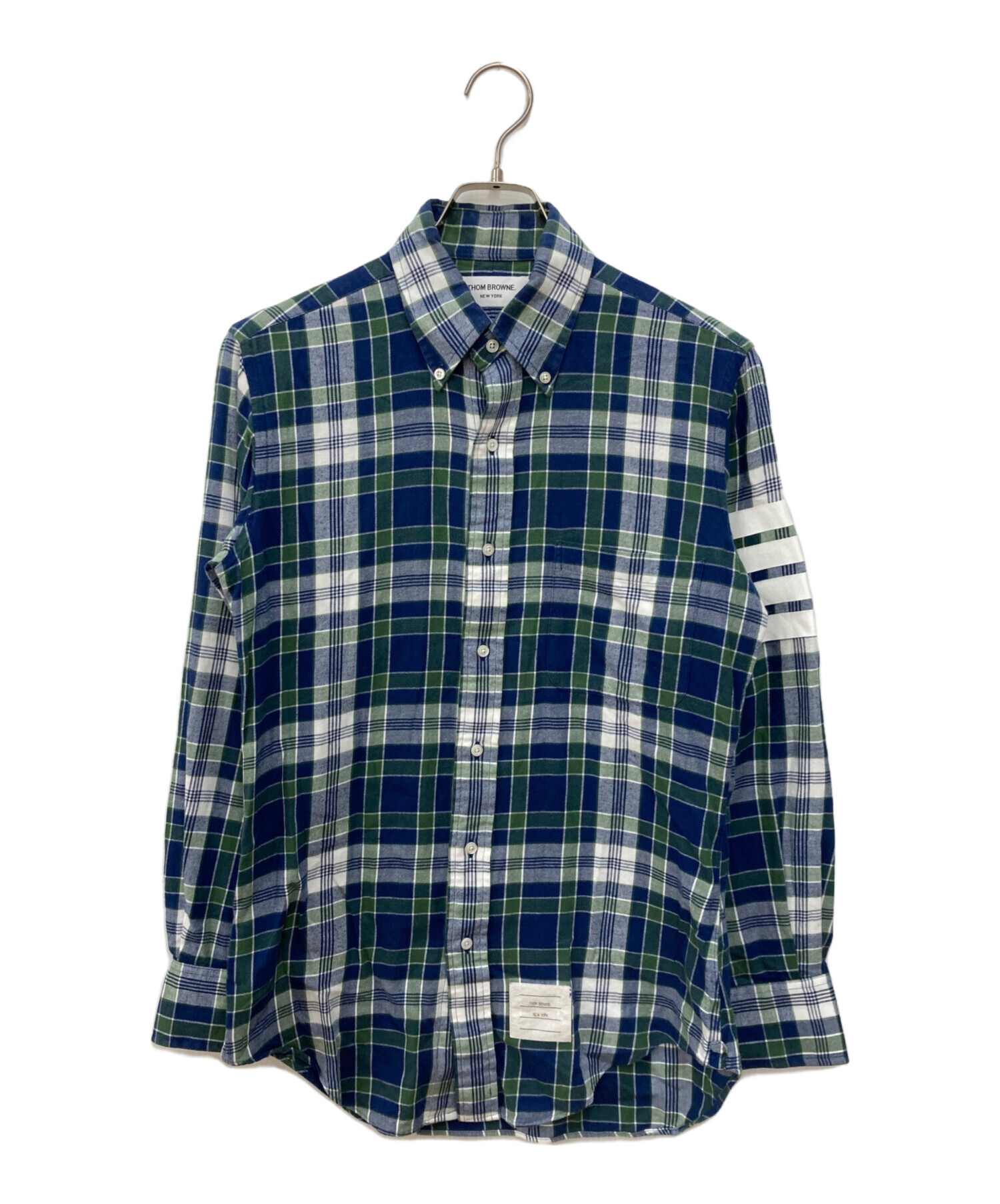 中古・古着通販】Thom Browne (トムブラウン) ネルシャツ グリーン