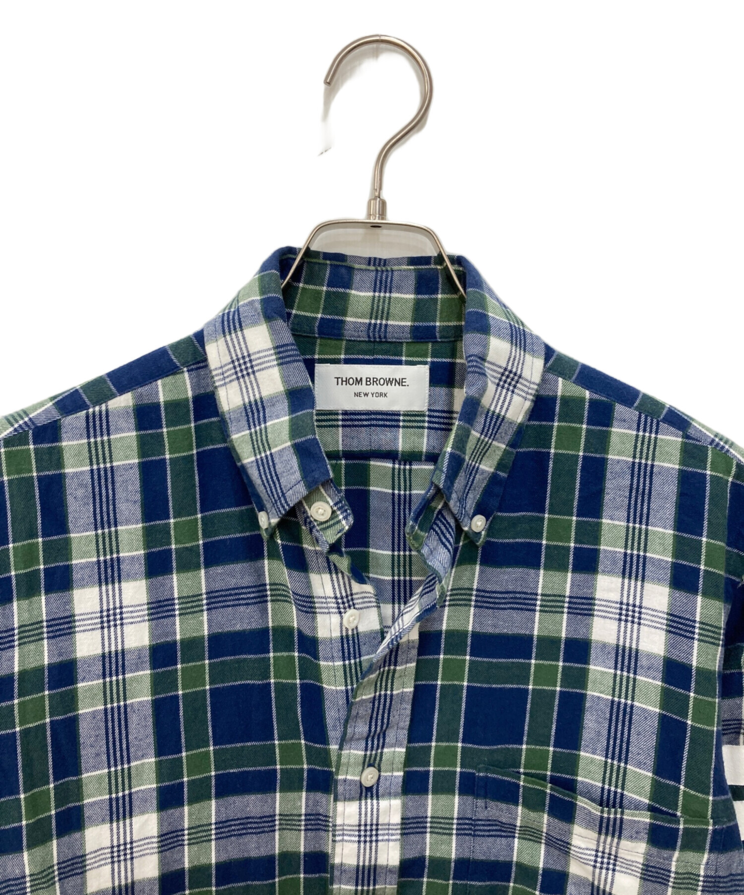 中古・古着通販】Thom Browne (トムブラウン) ネルシャツ グリーン