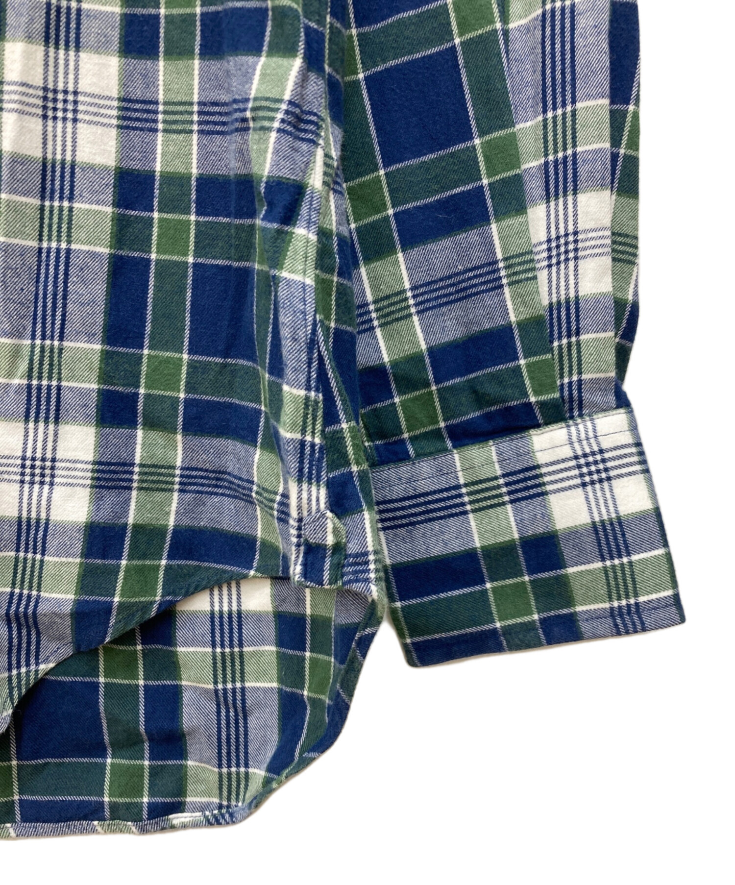 中古・古着通販】Thom Browne (トムブラウン) ネルシャツ グリーン