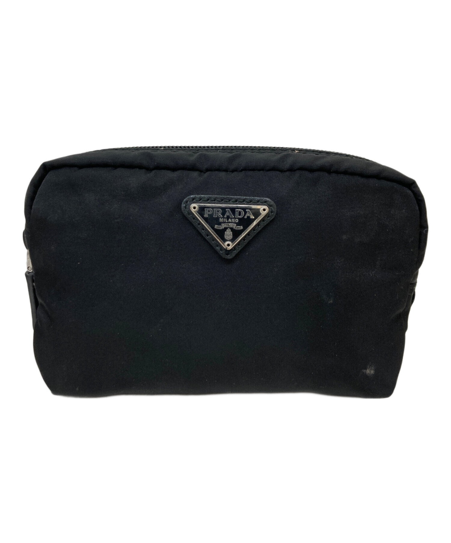 【極美品】PRADA ブラック ナイロン ポーチ　未使用級　プラダ 中古・古着通販】PRADA (プラダ) ナイロンポーチ ブラック サイズ:表記