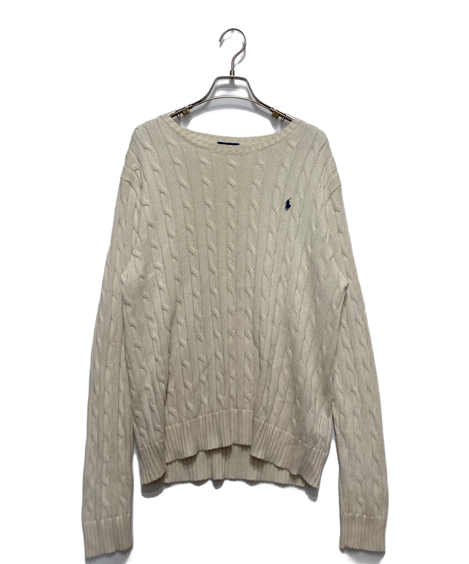 Ralph Lauren - 【希少カラー ベージュ】 ラルフローレン ケーブル ニット セーター　2961 中古・古着通販】POLO RALPH LAUREN (ポロ・ラルフローレン) ケーブル