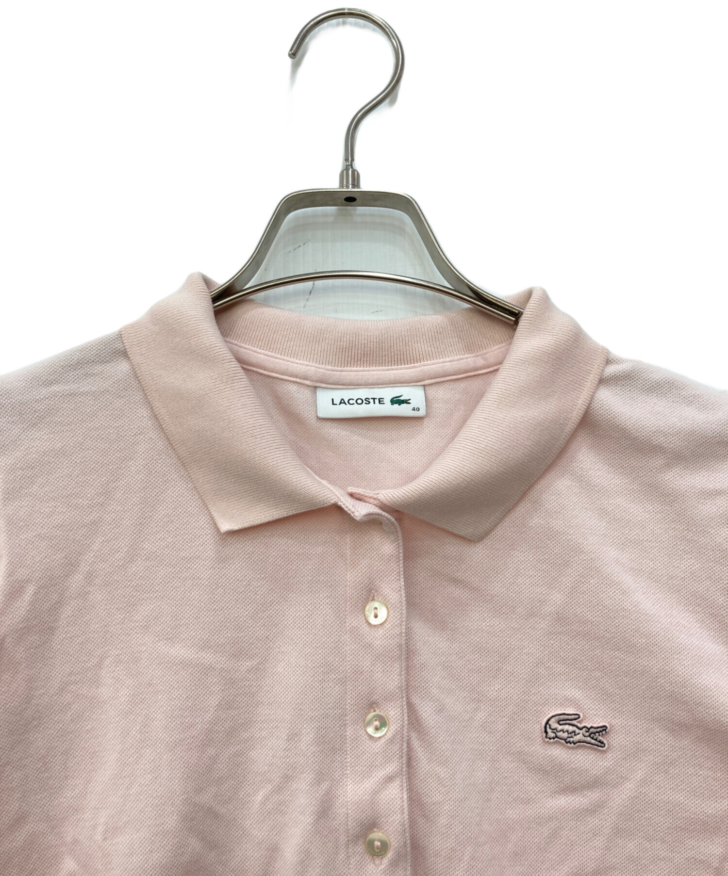 中古・古着通販】LACOSTE (ラコステ) ポロシャツ ピンク サイズ:40 
