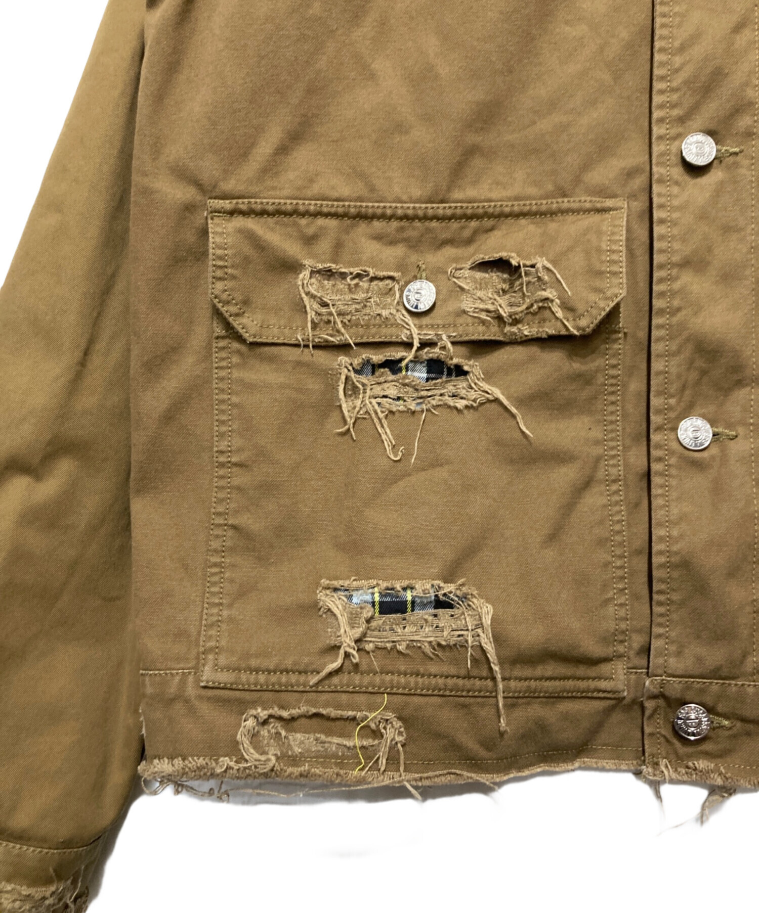 中古・古着通販】DIESEL (ディーゼル) ダメージ加工ワークジャケット