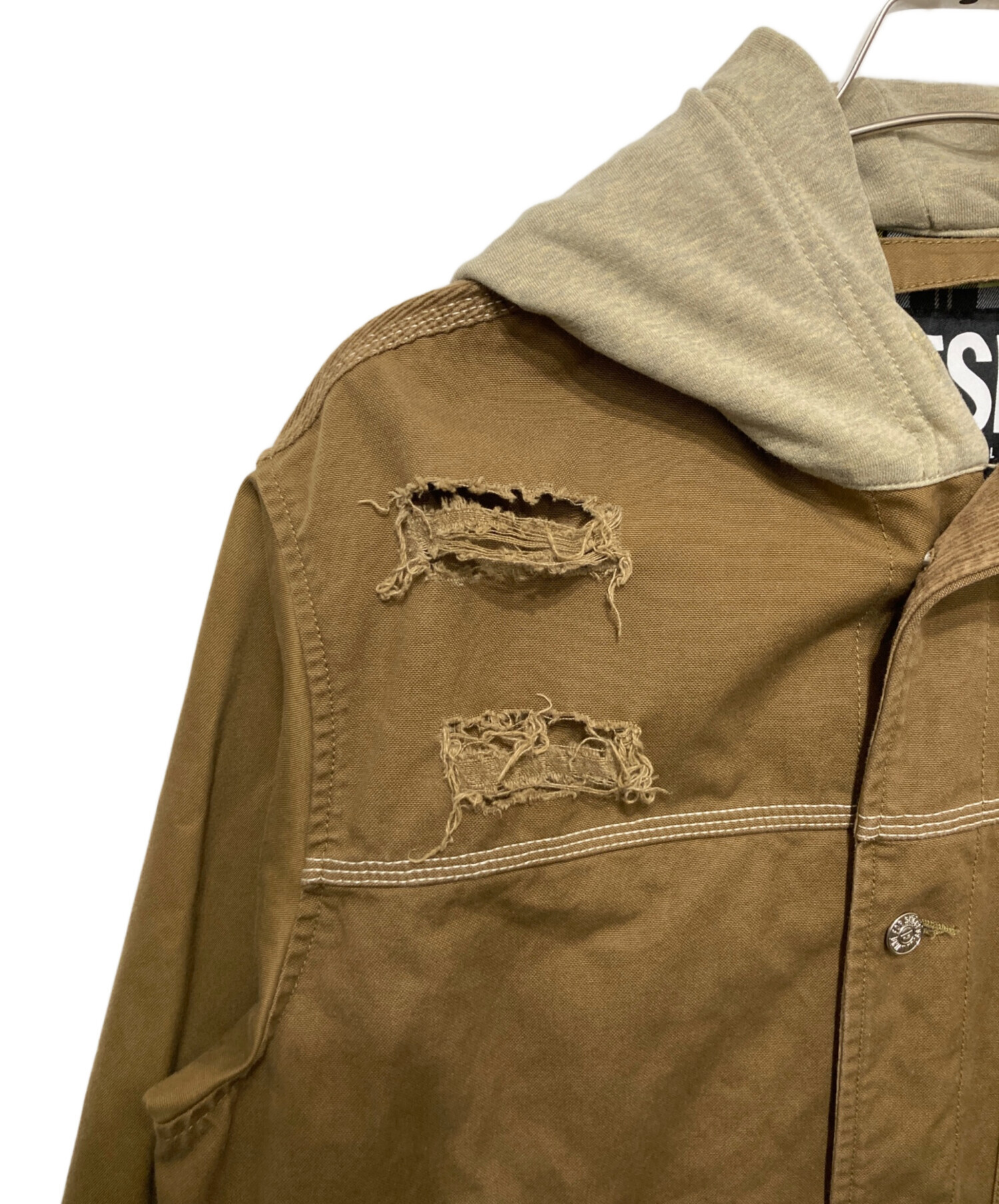 中古・古着通販】DIESEL (ディーゼル) ダメージ加工ワークジャケット