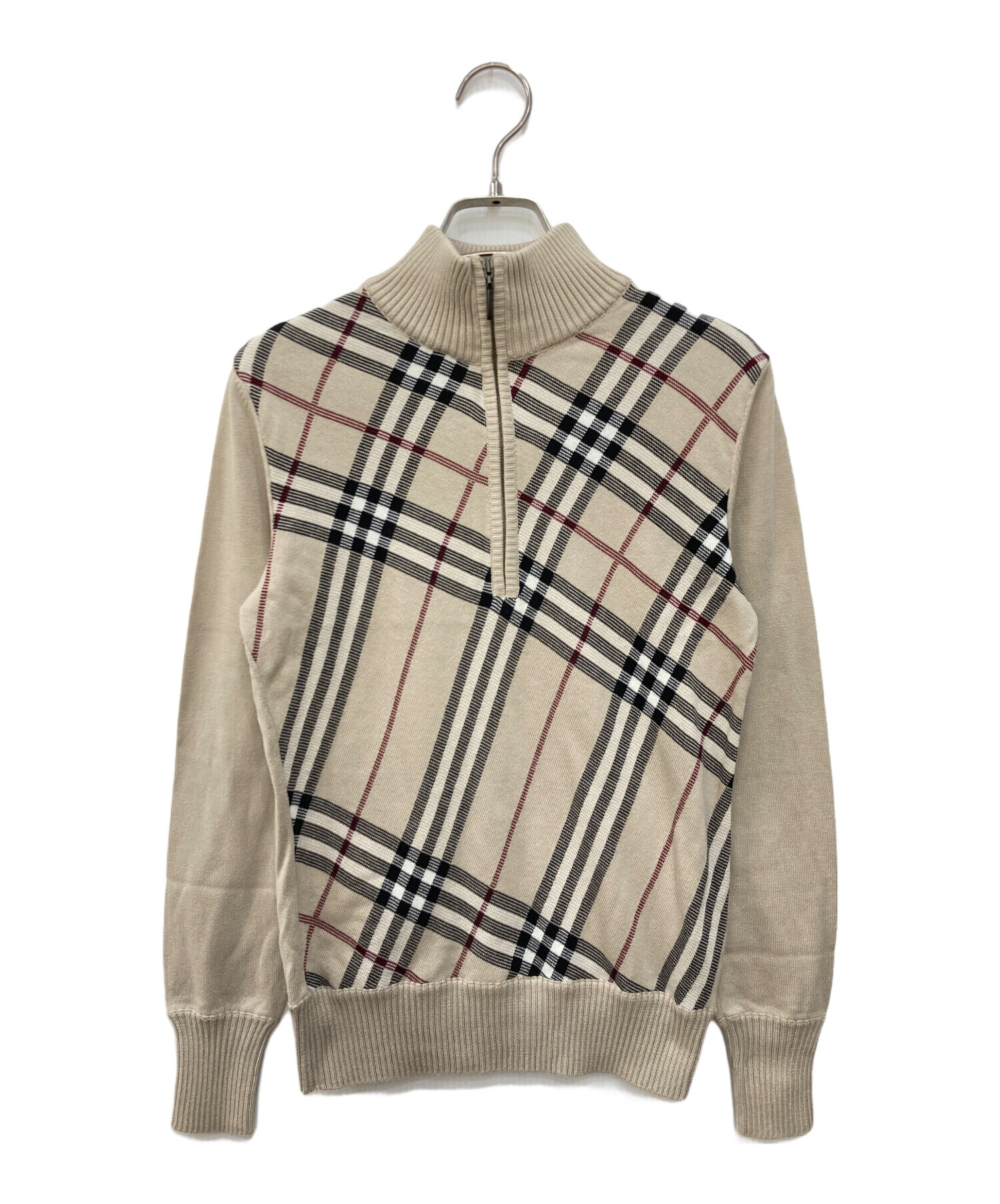 BURBERRY】バーバリーロンドン ノバチェック ウールニットブルゾン 