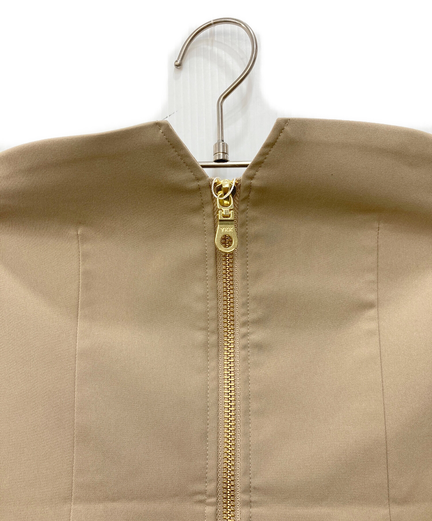 中古・古着通販】sheller (シェリエ) フロントZIPビスチェ ベージュ