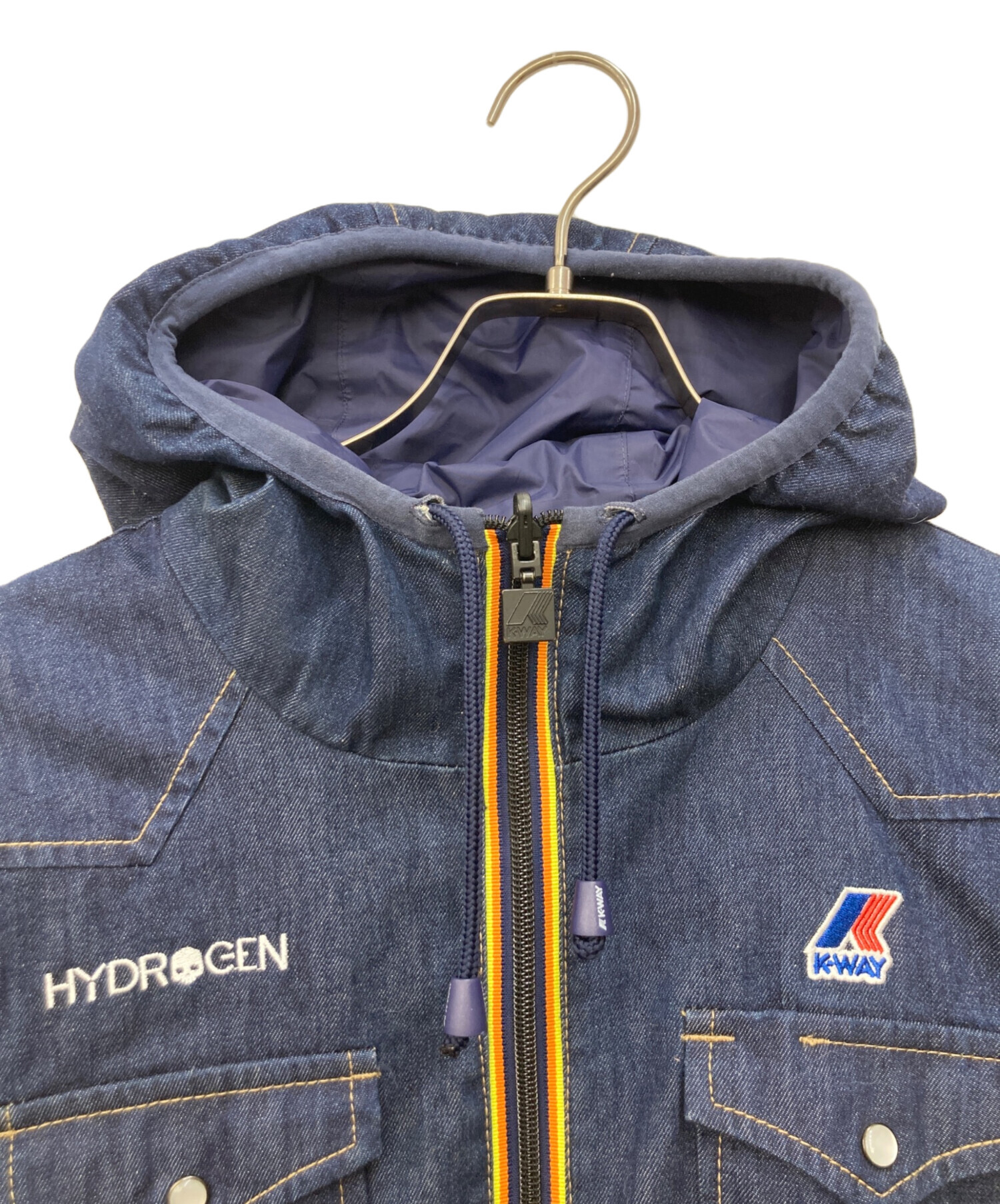 ハイドロゲン×ケーウェイ　ナイロンジャケット　XSサイズ 中古・古着通販】HYDROGEN (ハイドロゲン) K-way (ケイウェイ) デニム