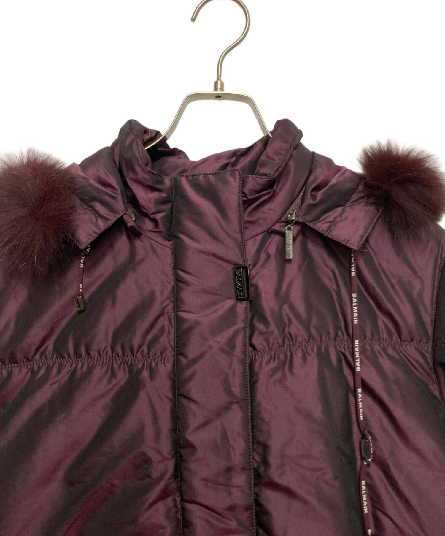 中古・古着通販】BALMAIN (バルマン) ダウンコート パープル サイズ:L