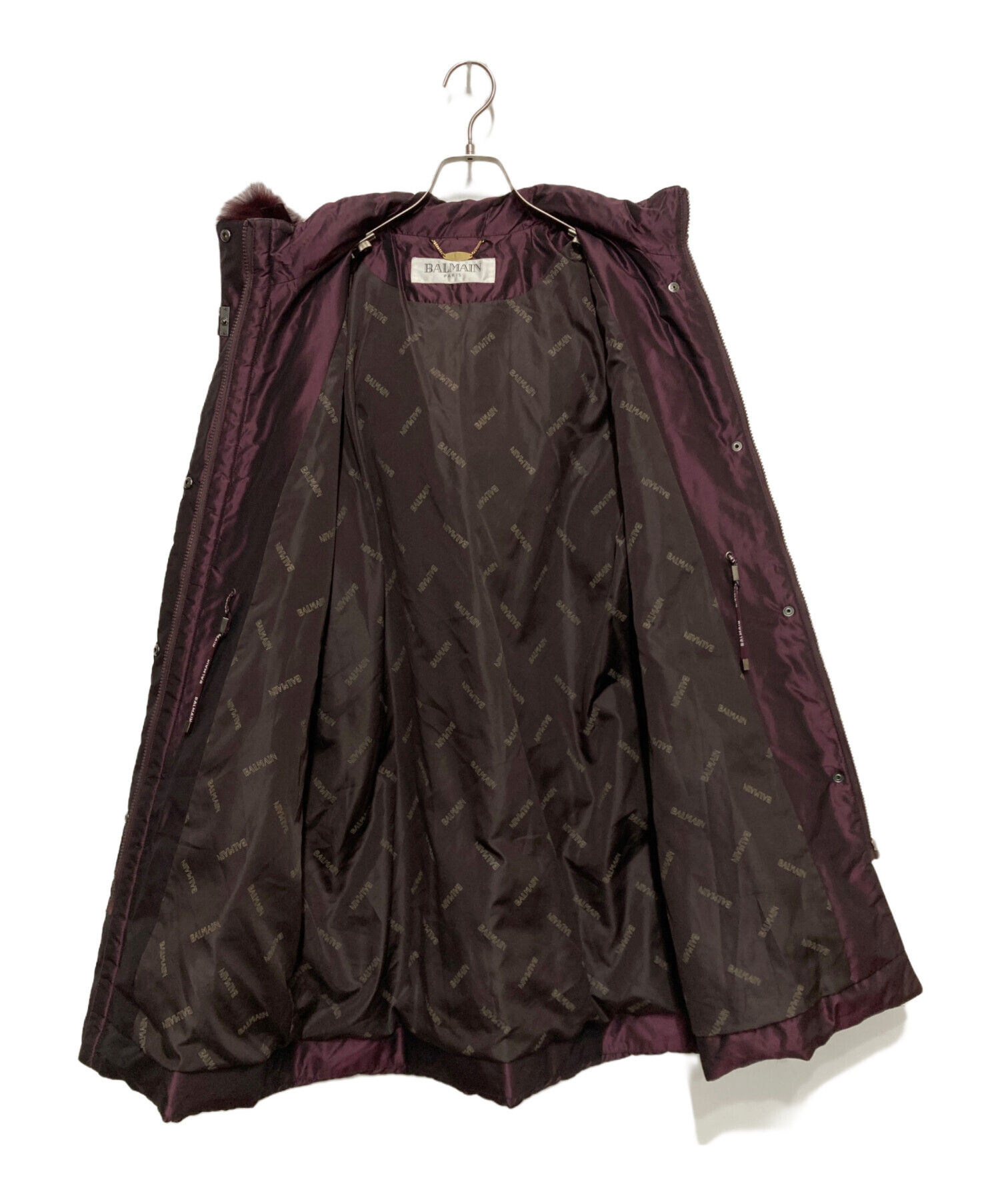 中古・古着通販】BALMAIN (バルマン) ダウンコート パープル サイズ:L