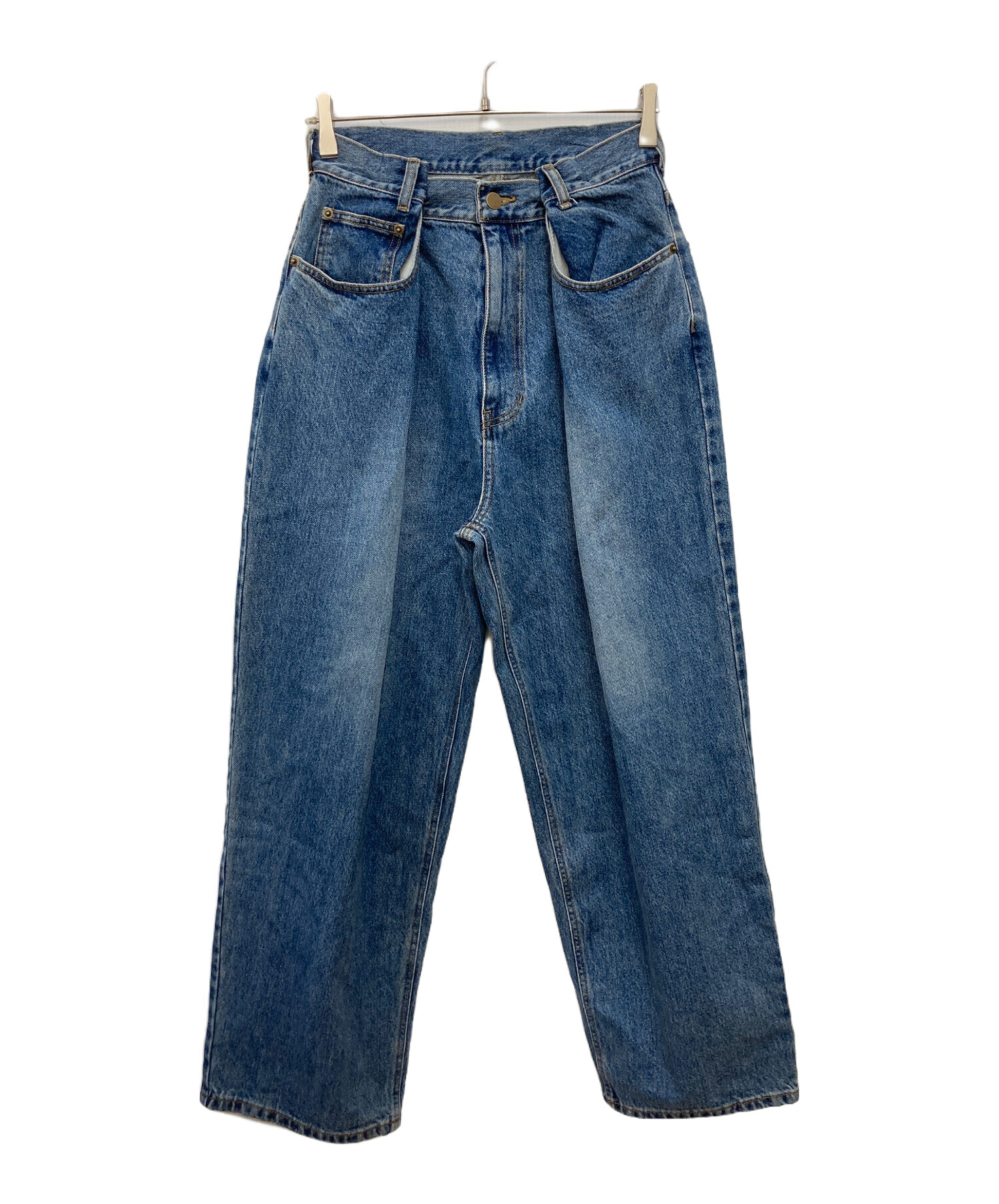☆新品同様☆ machatt ウエストタック デニム パンツ 36 人気商品 中古・古着通販】machatt (マチャット) ウエストタックデニムデニム