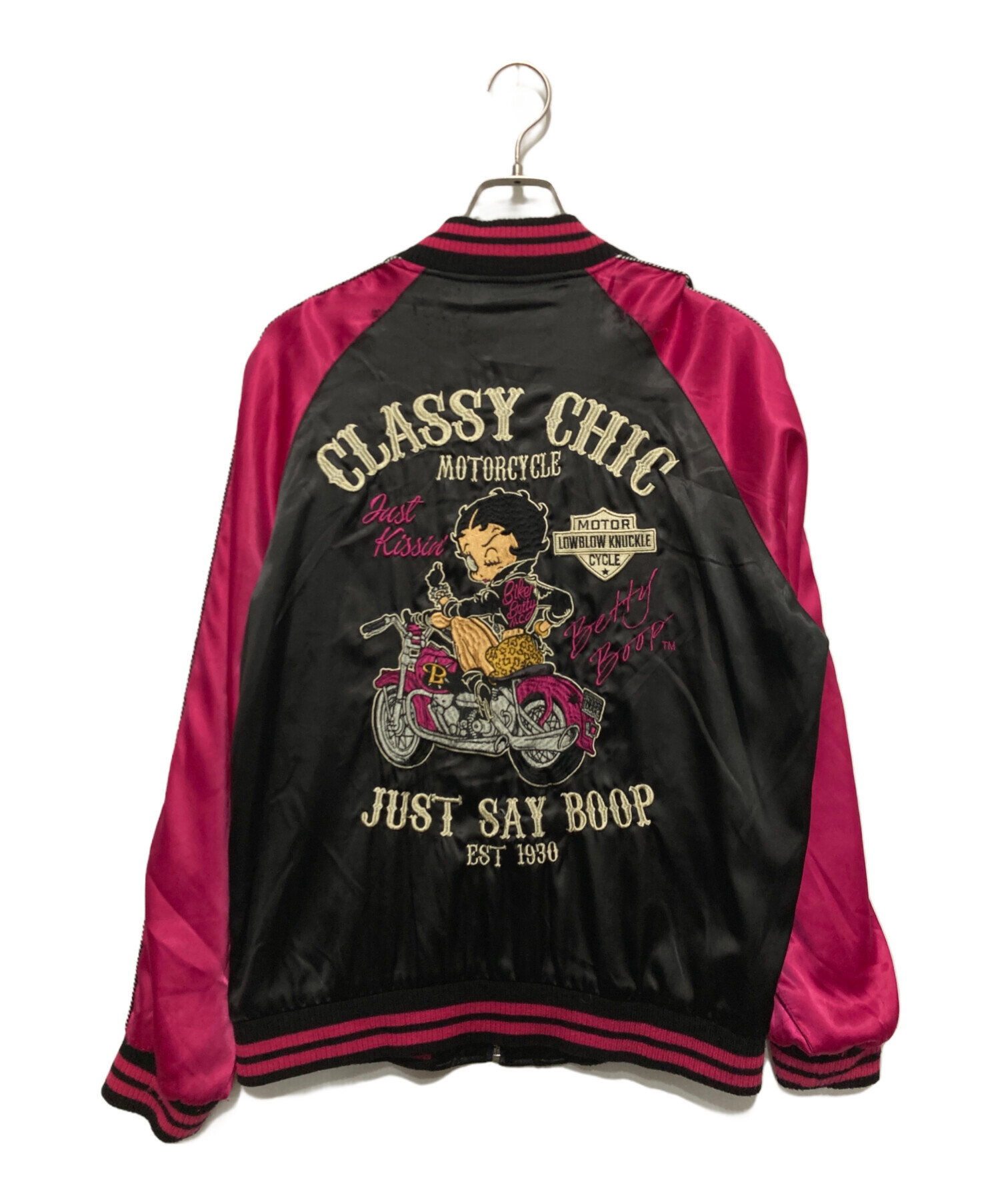 希少サイズ　BETTY BOOP スカジャン 中古・古着通販】BETTY BOOP (ベティー・ブープ) スカジャン ブラック