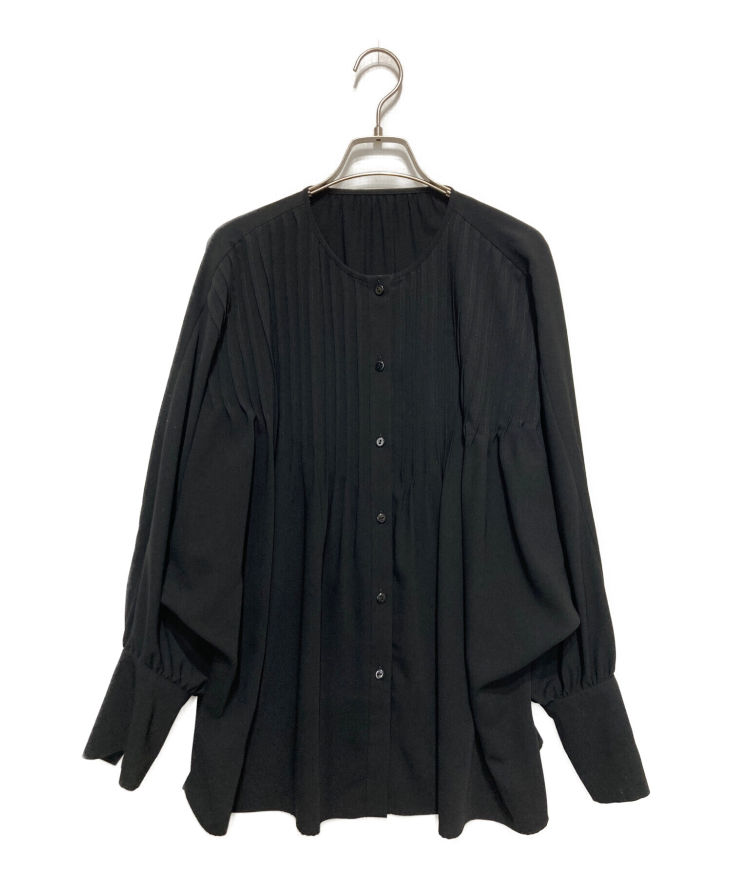 中古・古着通販】ADORE (アドーア) ピンタックブラウス ブラック 