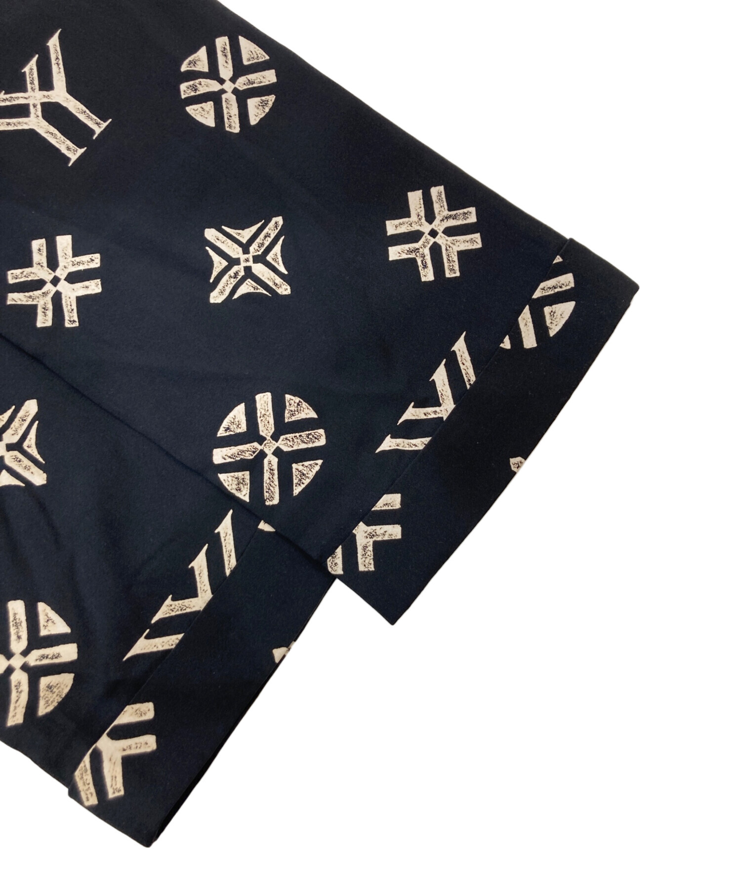 美品　ヨウジヤマモト　シルク　マーブル　総柄　ロゴ　ロングスカート 中古・古着通販】YOHJI YAMAMOTO (ヨウジヤマモト) シルク柄パンツ