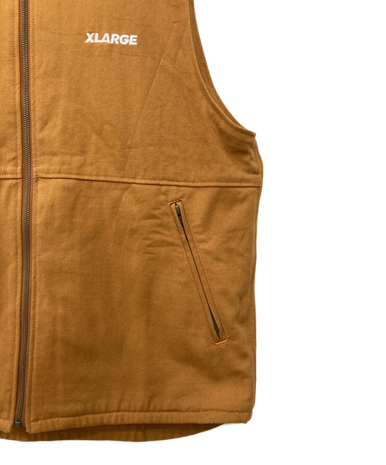 XLARGE ブラウン ベスト XL 中古・古着通販】X-LARGE (エクストララージ) SHIRT KING WORK VEST